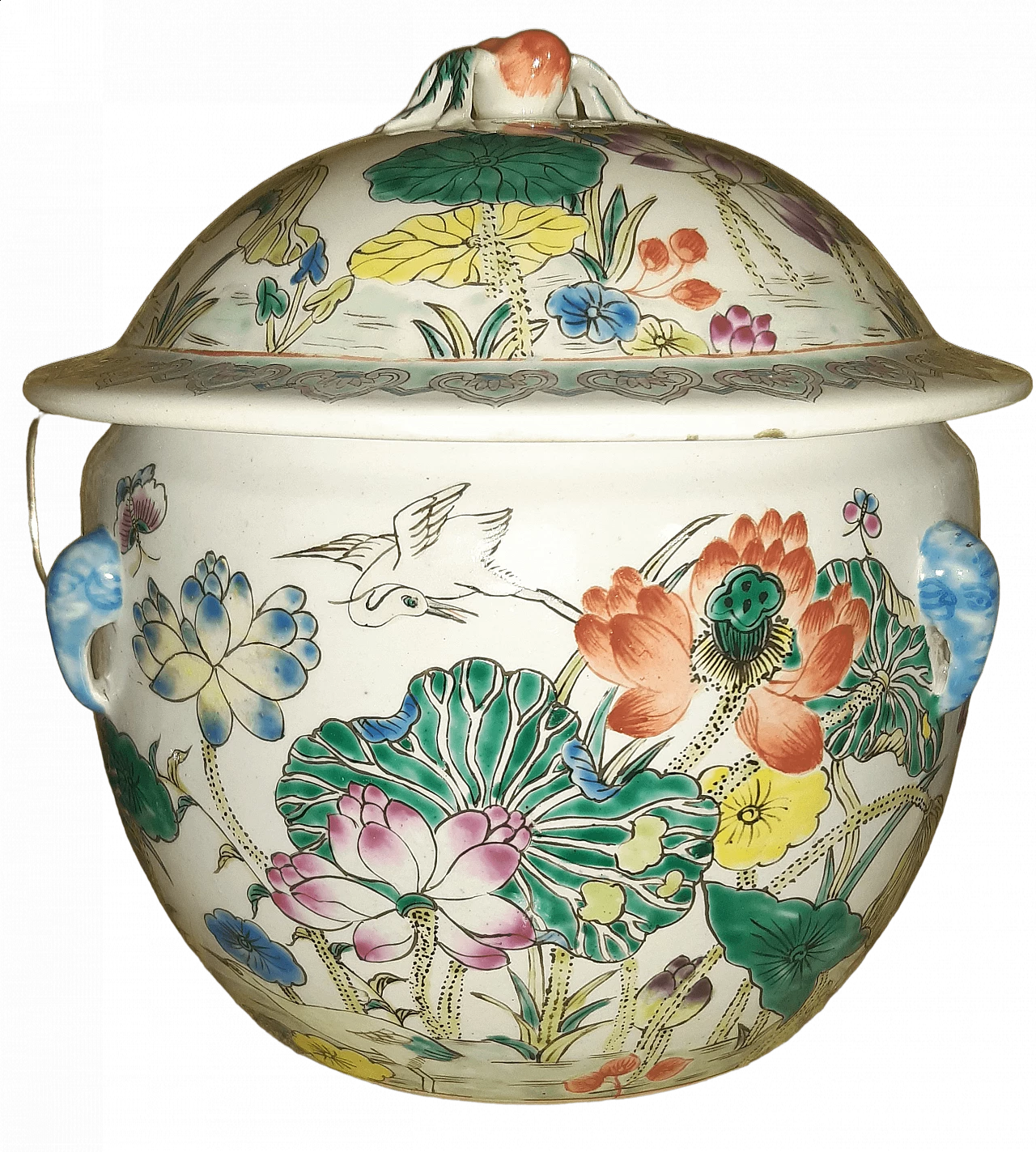 Kamcheng con manici a forma di elefanti e ragno, anni '20 10