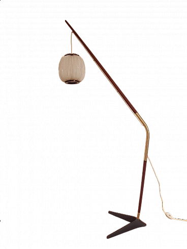 Fishing rod floor lamp by Svend Aage Holm Sorensen, 1950s