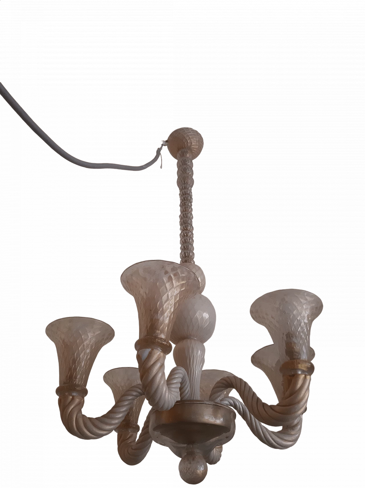 Murano glass chandelier attributed to Carlo Scarpa, 1950s 15