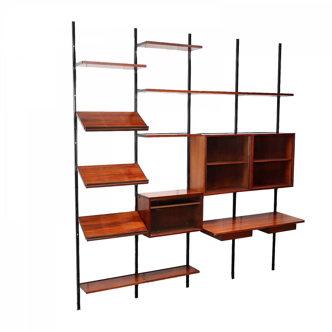 E22 wall-mounted bookcase by Osvaldo Borsani for Tecno, 1960s 1