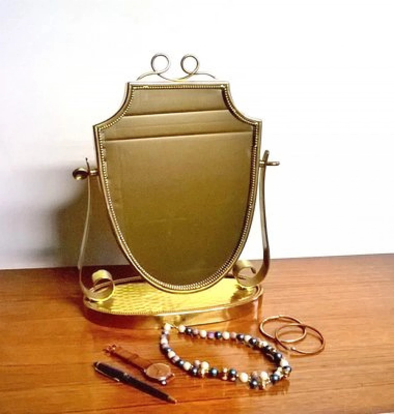 Specchio da tavolo oscillante attribuito a Gio Ponti per Fontana Arte, anni '40 2