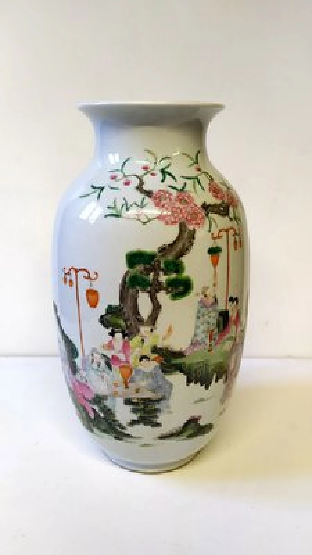 Vaso cinese Juren Tang Zhi in porcellana dipinta a mano 1