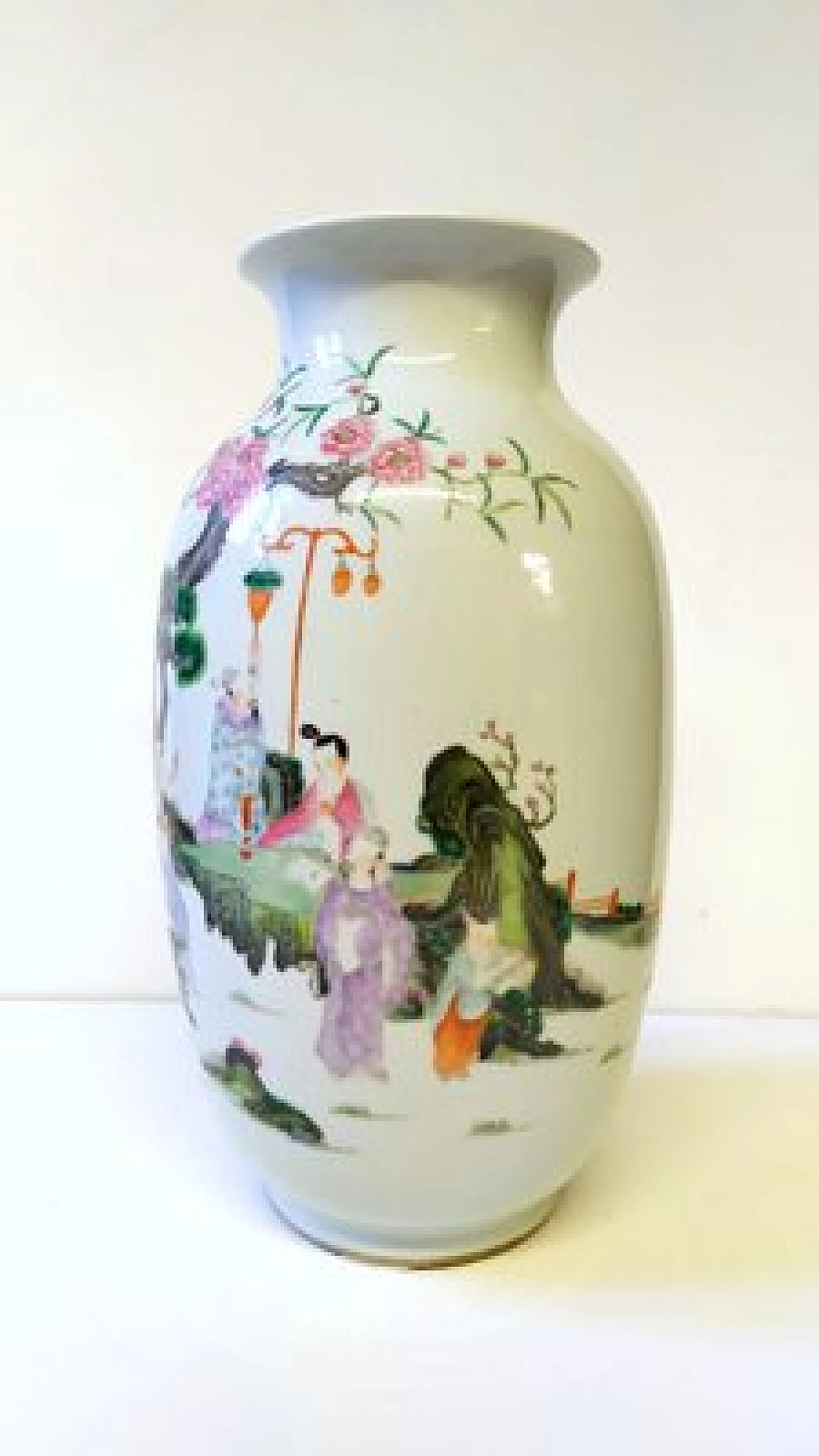 Vaso cinese Juren Tang Zhi in porcellana dipinta a mano 2