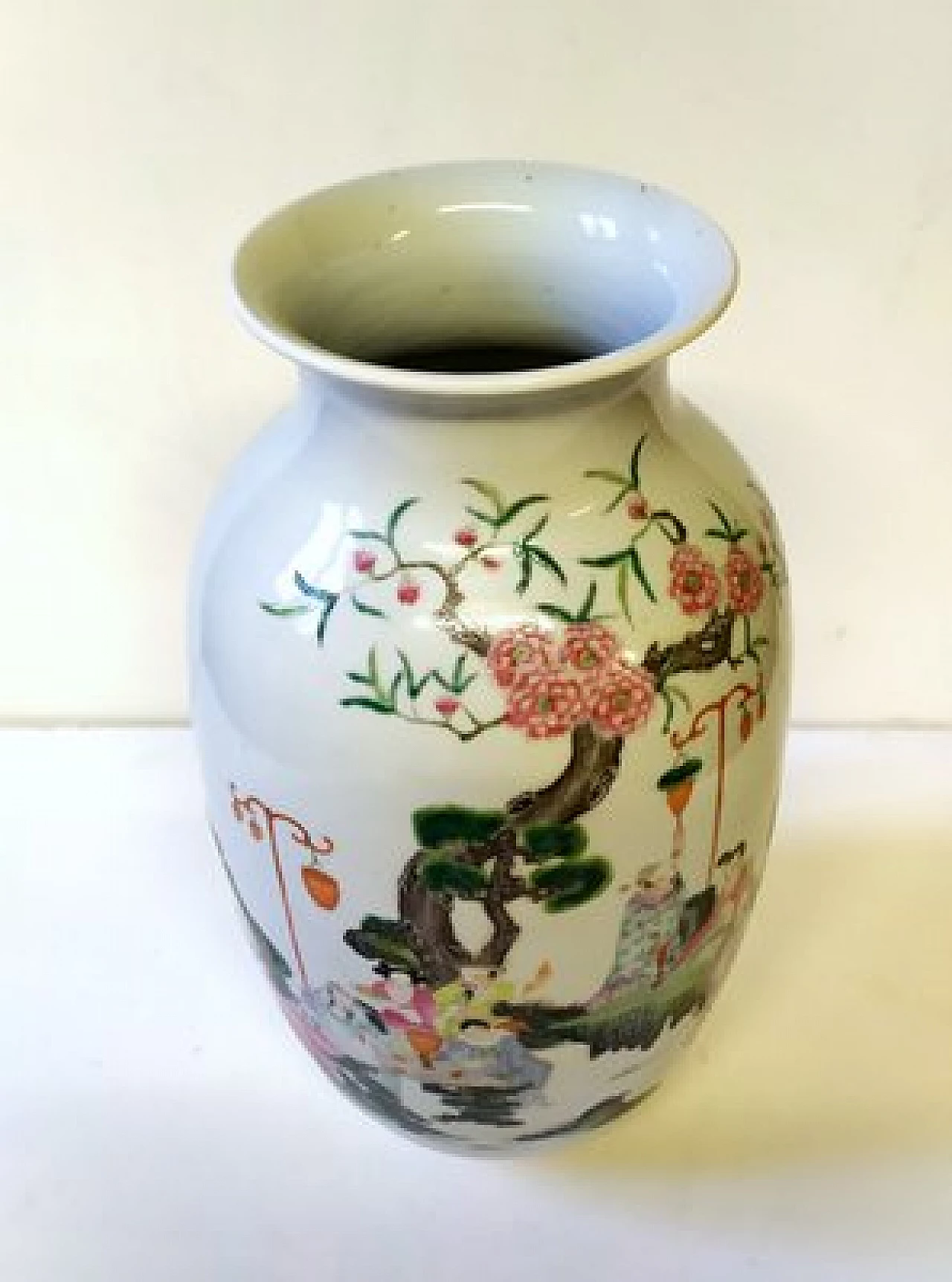 Vaso cinese Juren Tang Zhi in porcellana dipinta a mano 4