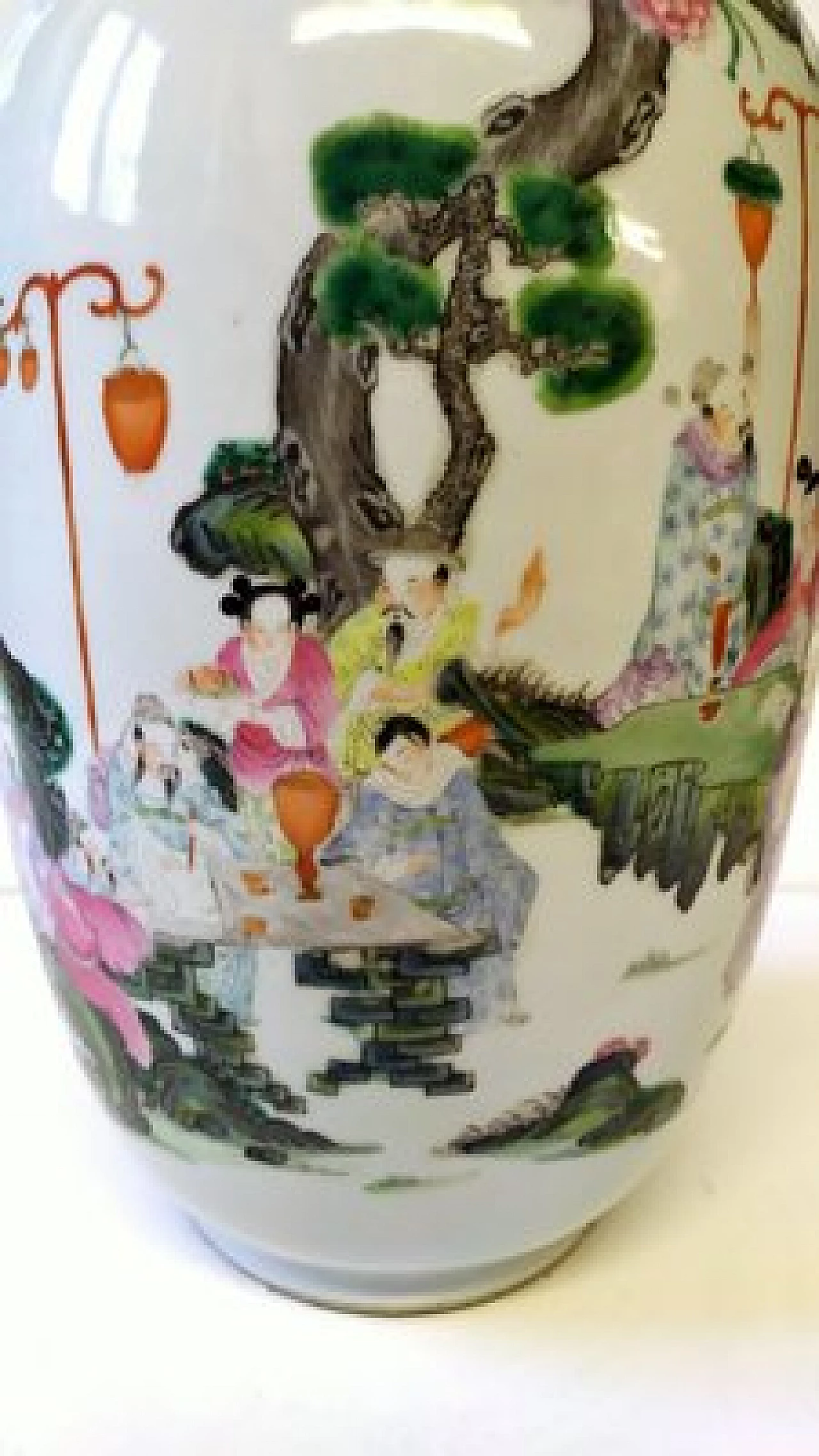 Chinese hand painted porcelain Juren Tang Zhi vase 5