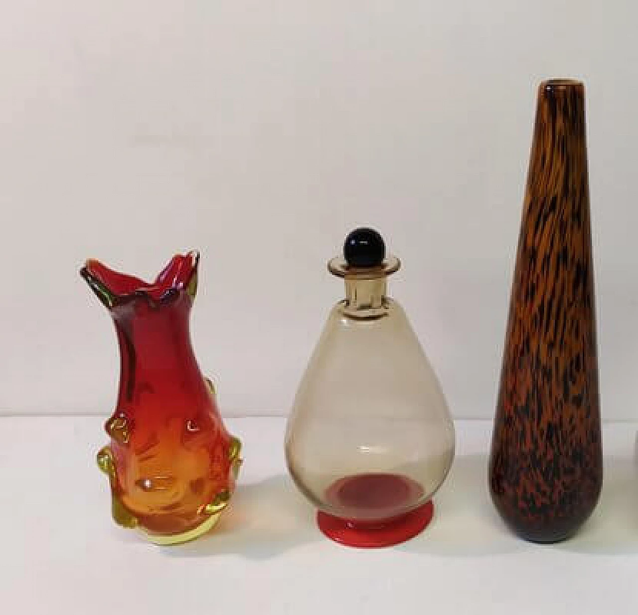 3 Murano glass vases, 1960s 1