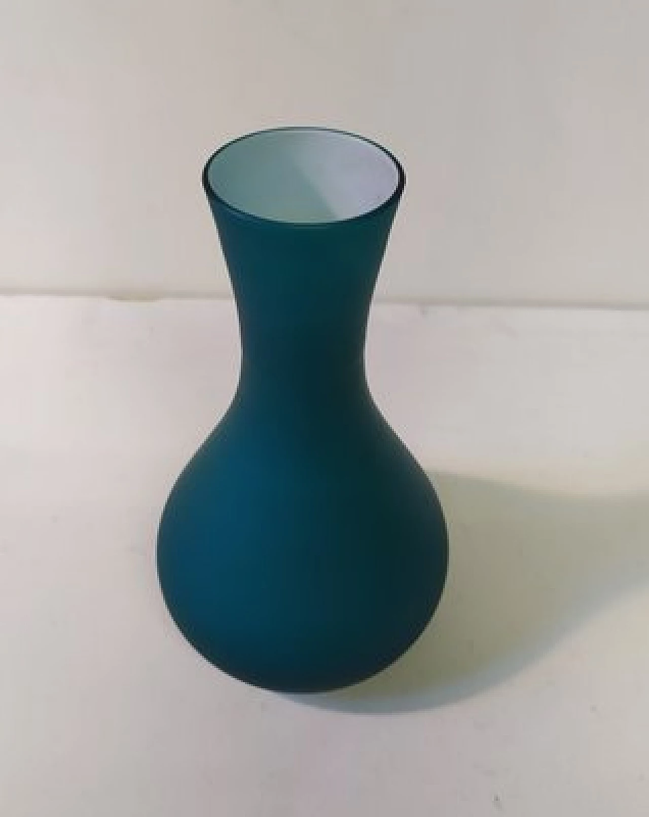 5 Blue and green Murano glass vases, 1960s 4