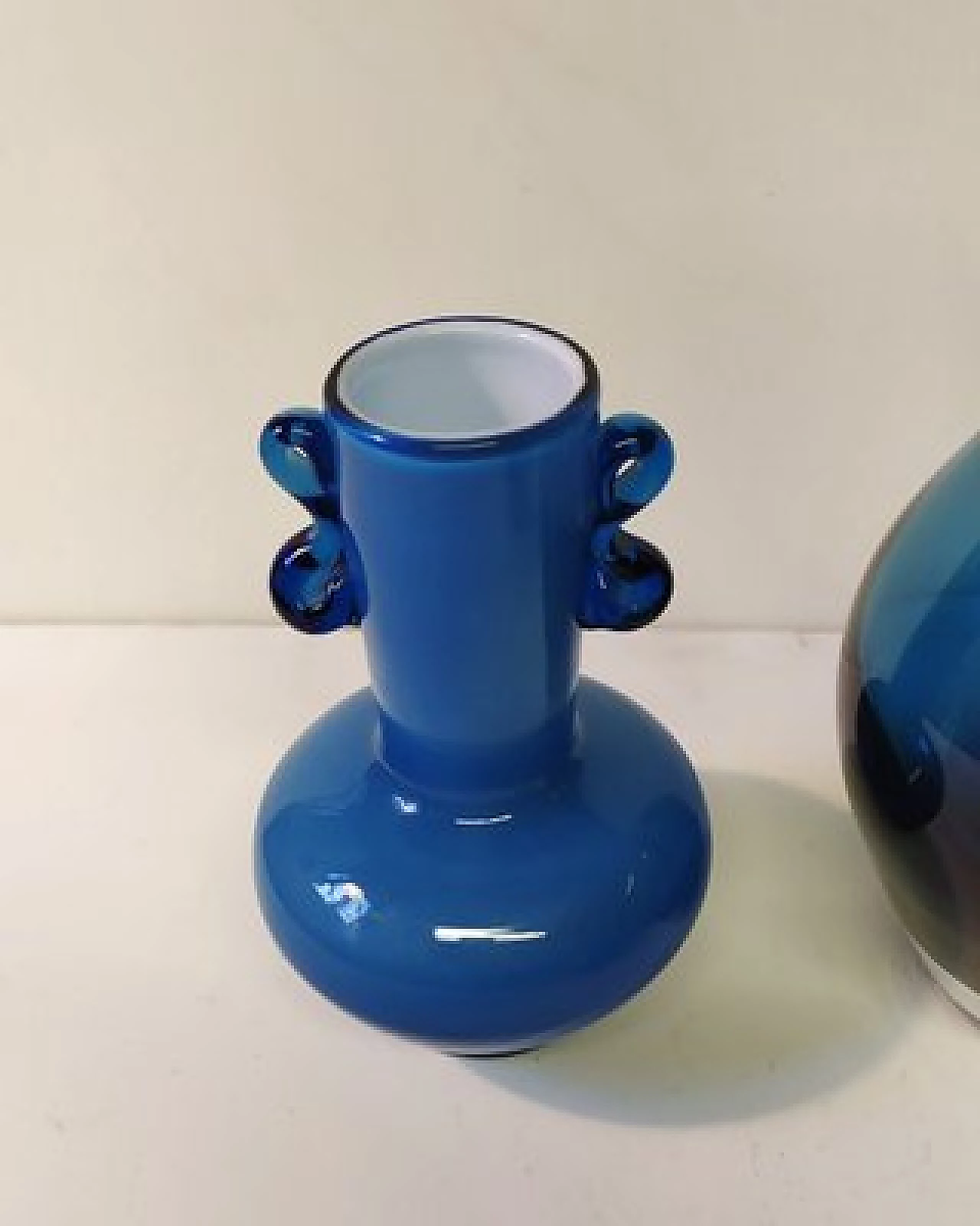 5 Blue and green Murano glass vases, 1960s 6