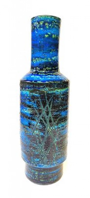 Rimini Blu vase by Aldo Londi for Bitossi, 1960s