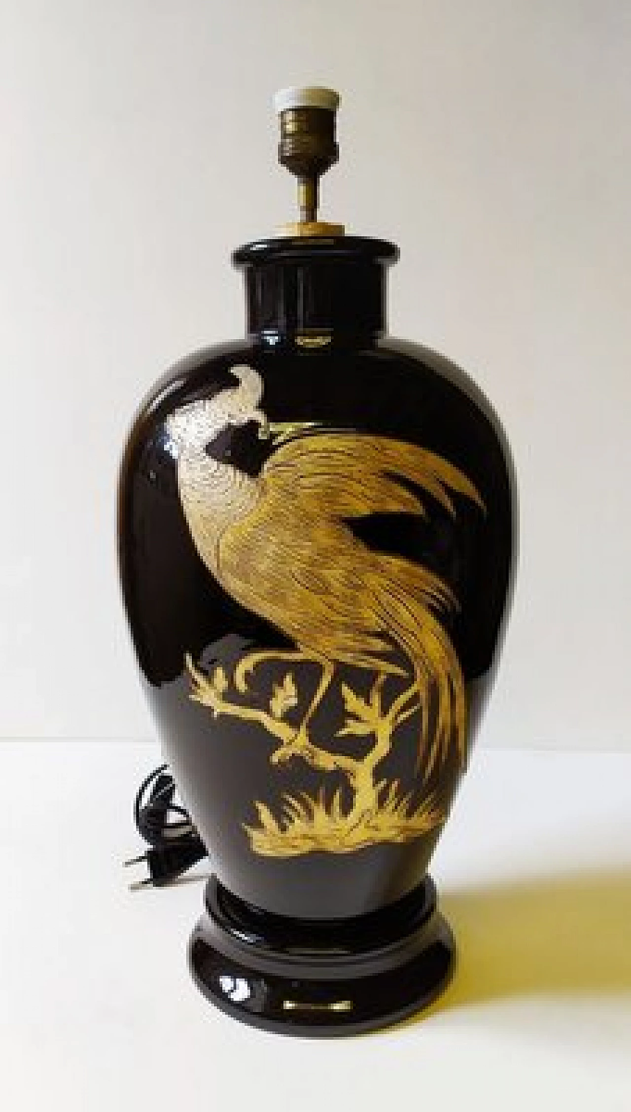 Ceramic table lamp by Urbano Zaccagnini for Zaccagnini, 1950s 1