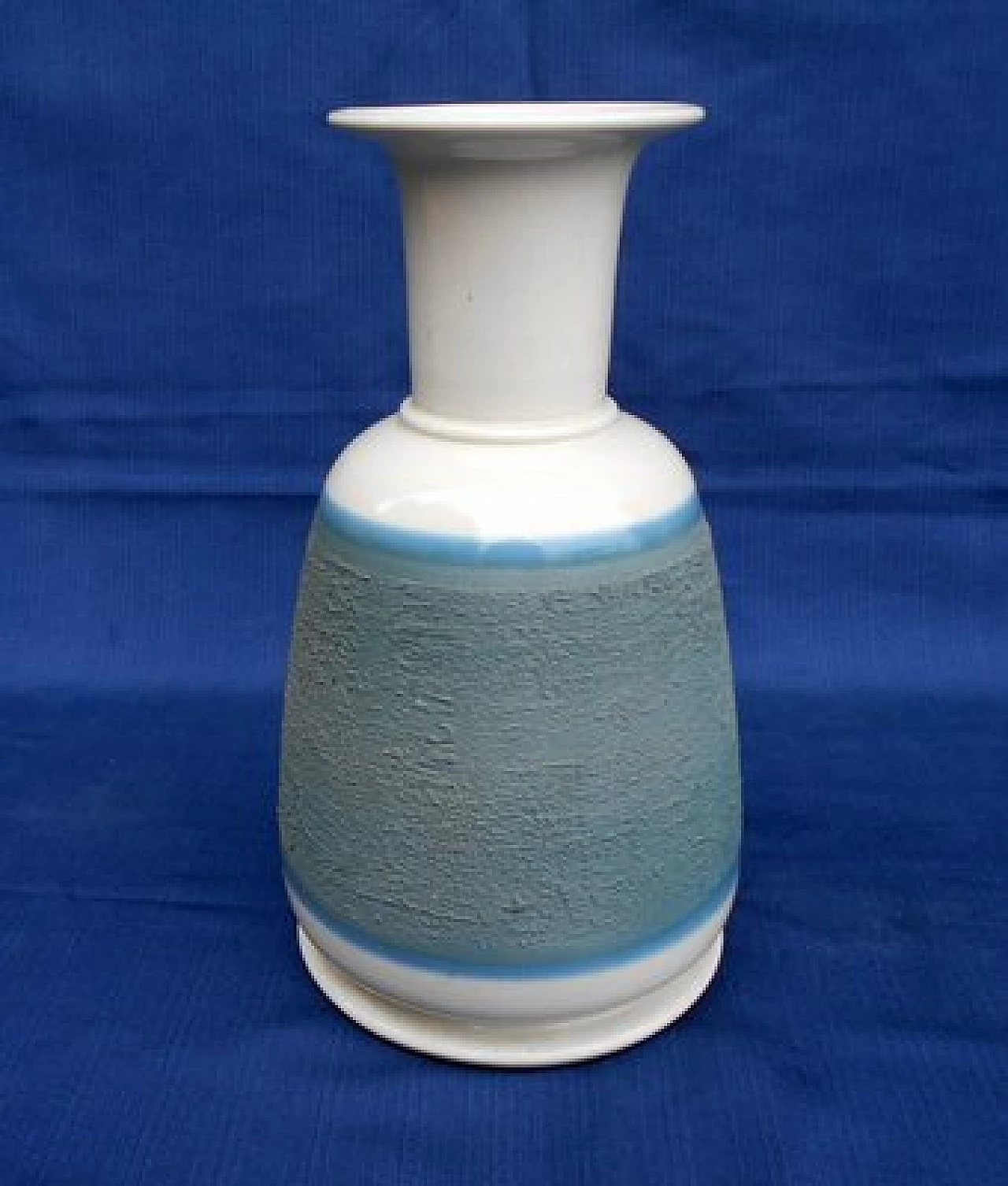 Vaso in ceramica blu di Franco Bucci per Laboratorio Pesaro, anni '70 1