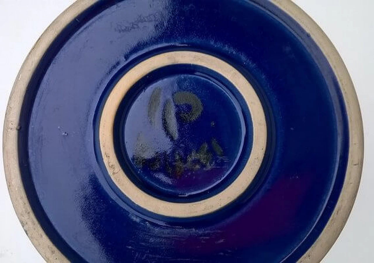 Vaso in ceramica blu di Franco Bucci per Laboratorio Pesaro, anni '60 2