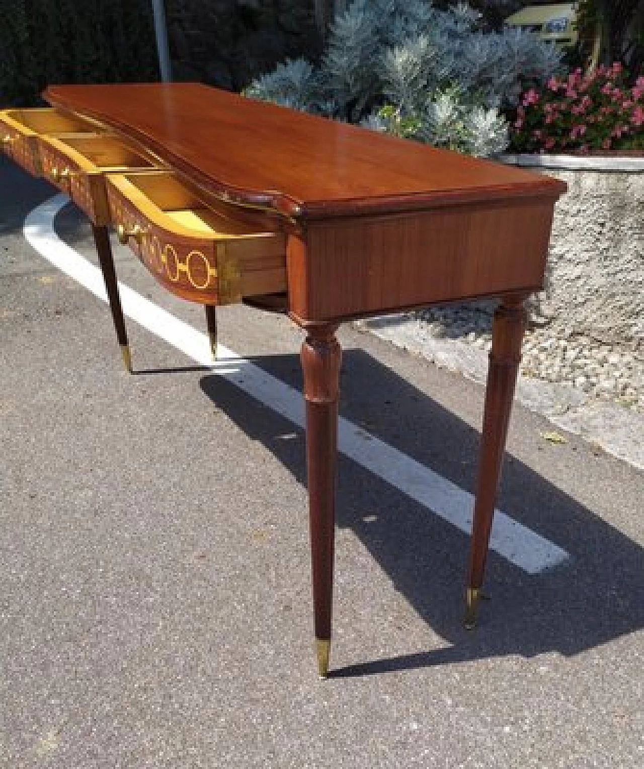 Teak console table by Paolo Buffa, 1940s 12