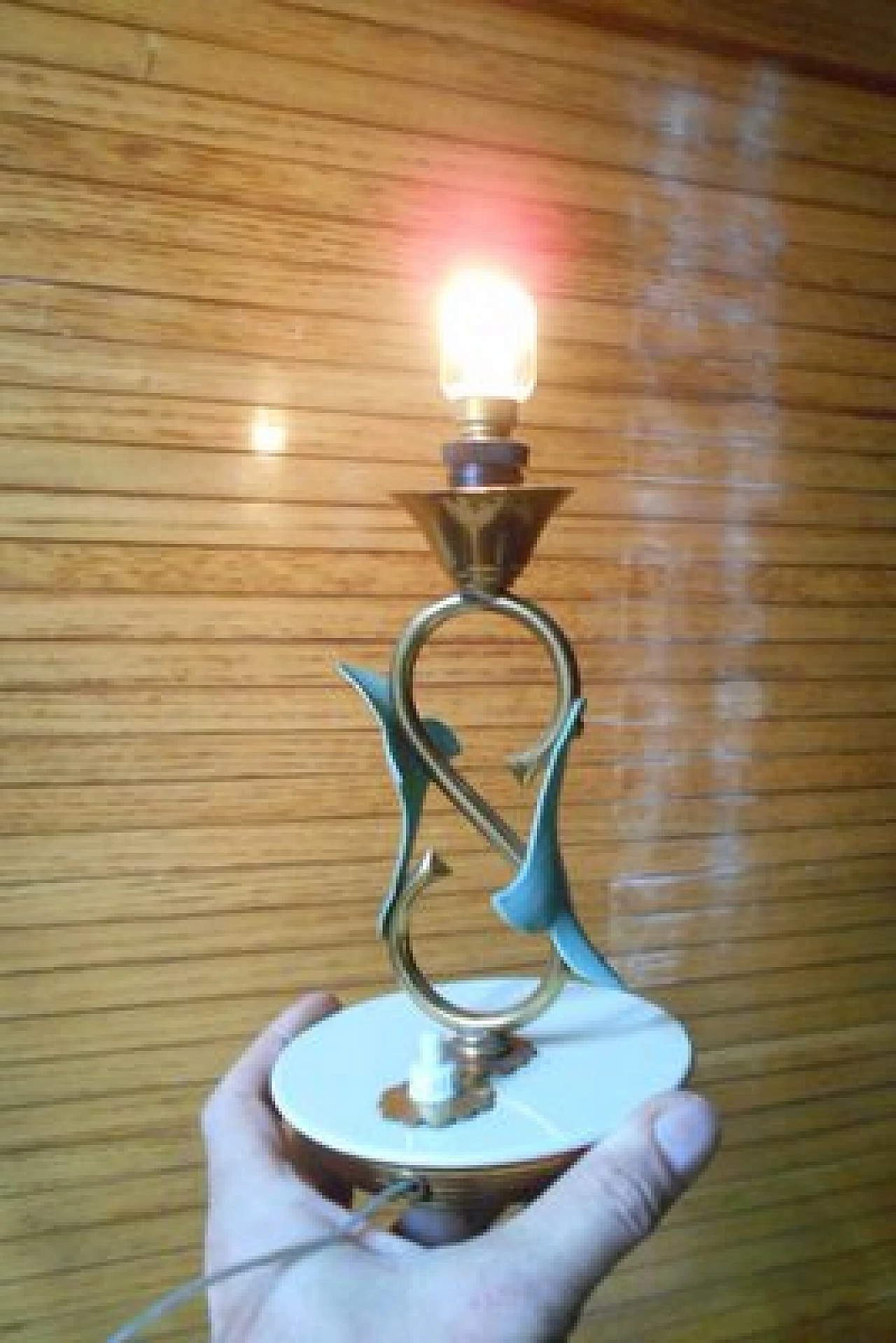 Coppia di lampade da tavolo di Angelo Lelli per Arredoluce, anni '40 6