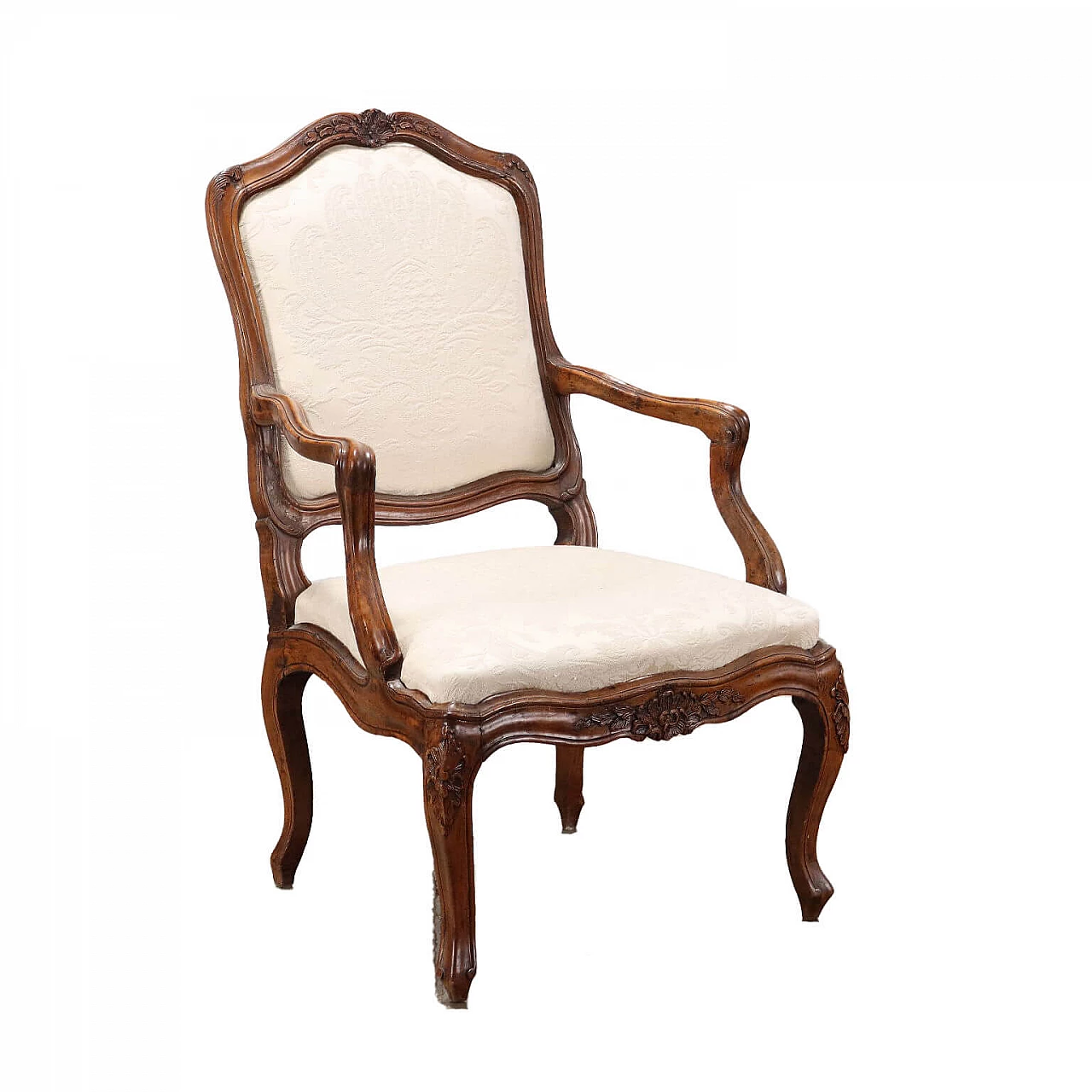 Baroque walnut armchair, mid-18th century 1