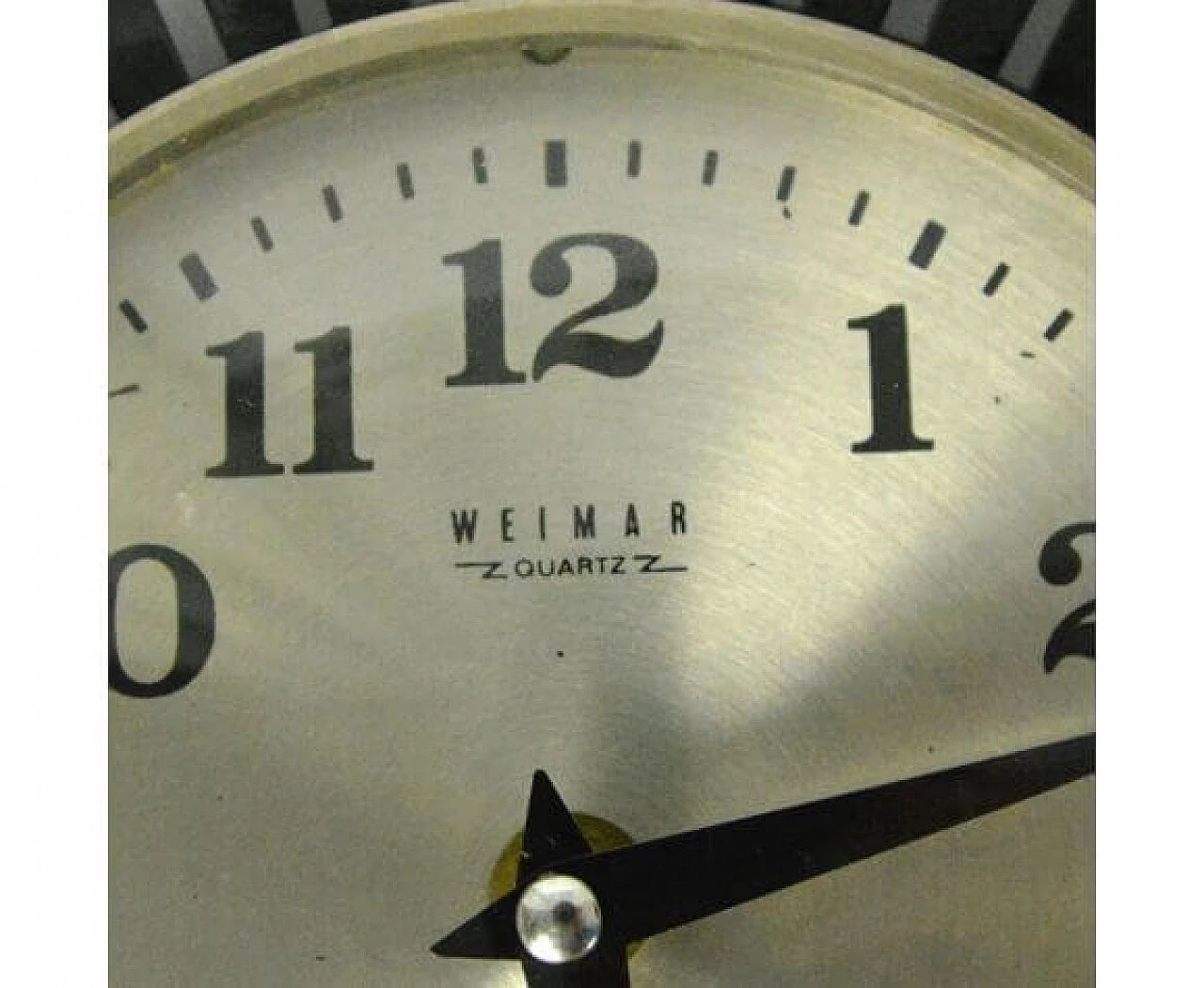 Metal sun-shaped wall clock for Weimar, 1970s 3