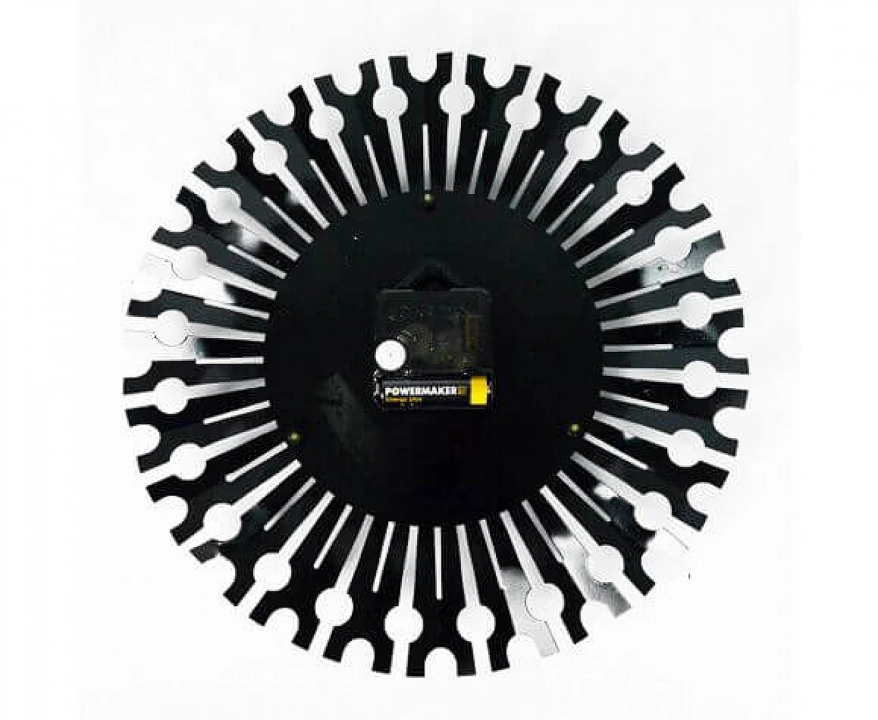 Metal sun-shaped wall clock for Weimar, 1970s 7
