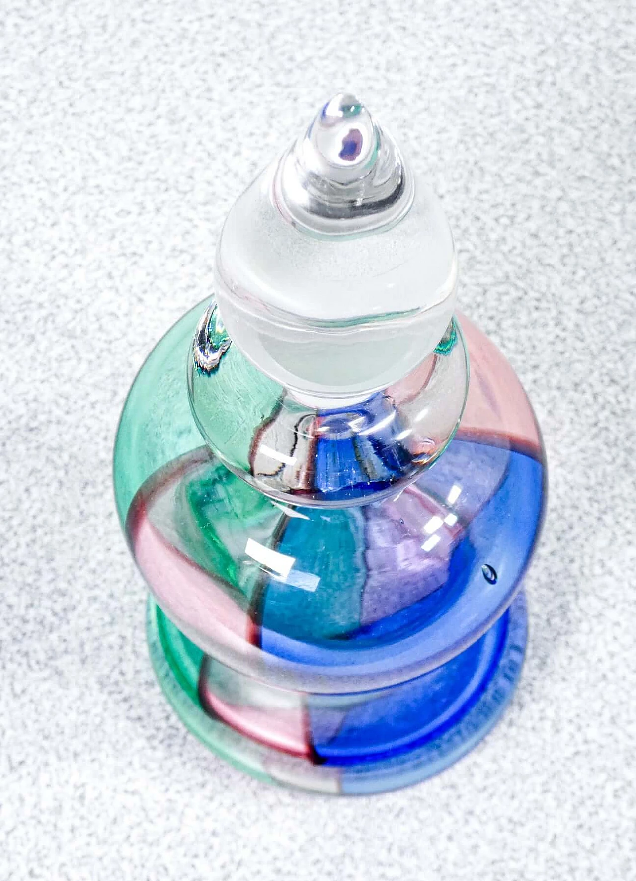 3 Polychrome blown glass vases by Archimede Seguso, 1940s 12