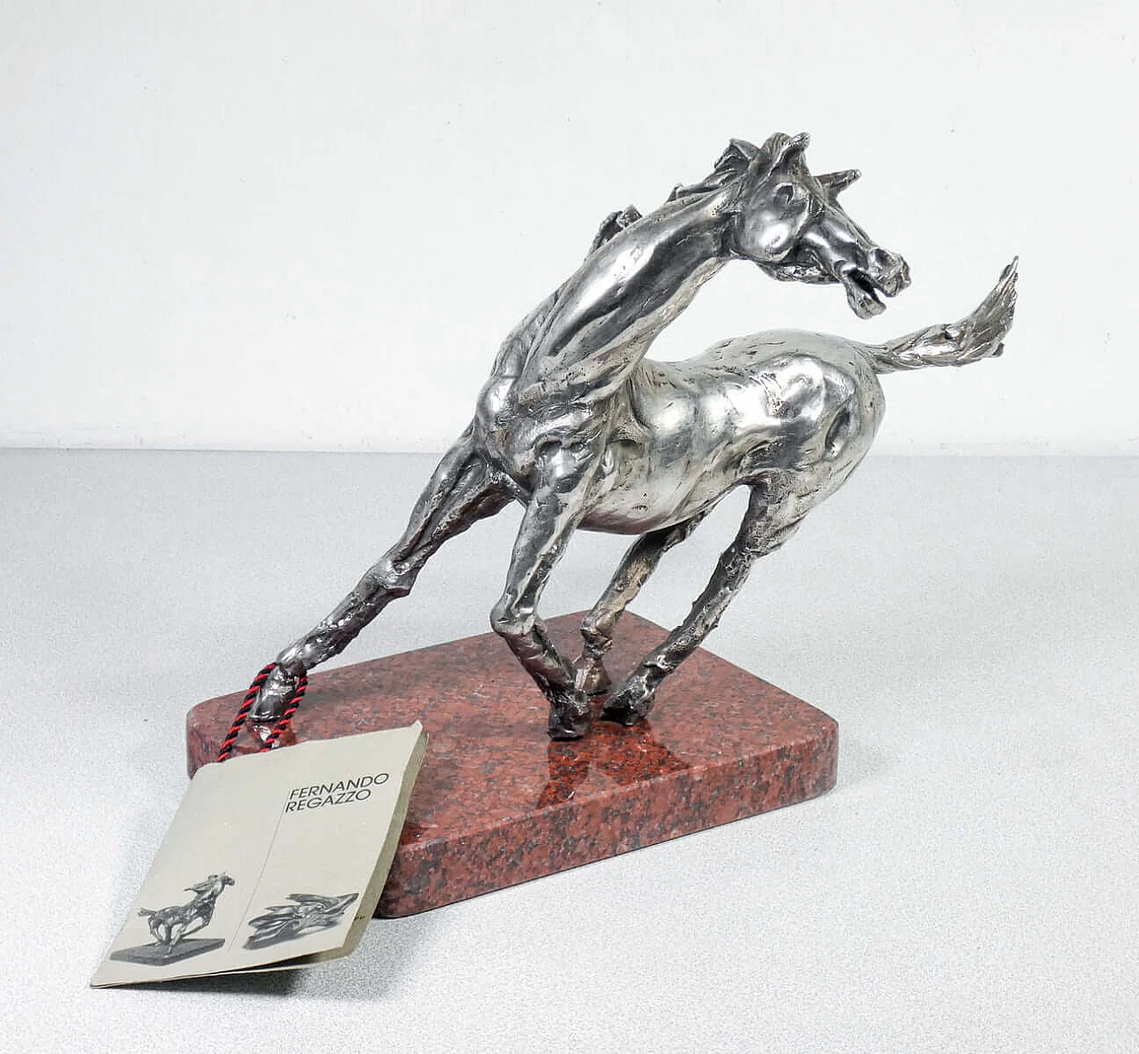 Fernando Regazzo, Cavallo in corsa, scultura in metallo, 1986 1