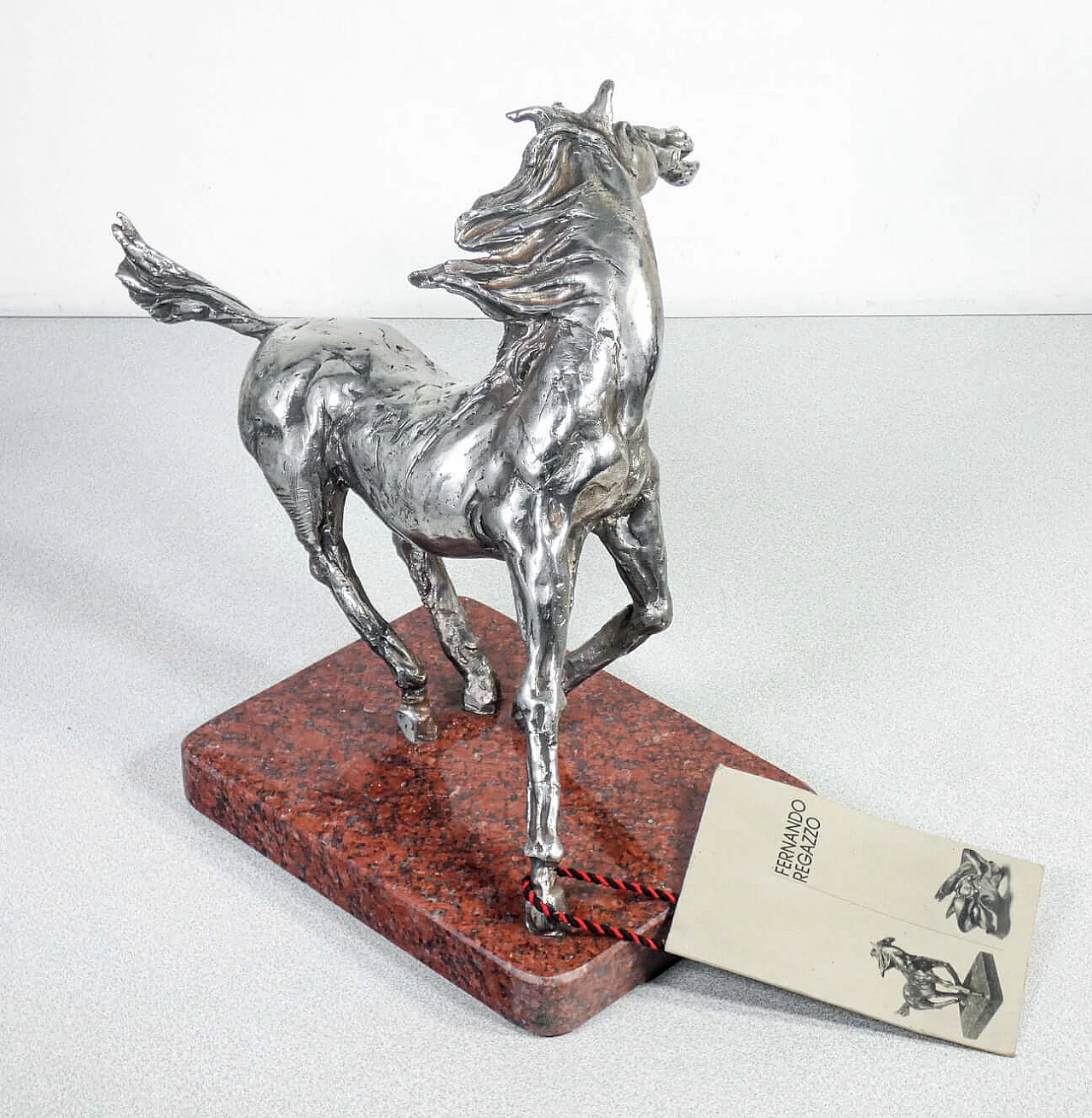 Fernando Regazzo, Cavallo in corsa, scultura in metallo, 1986 4