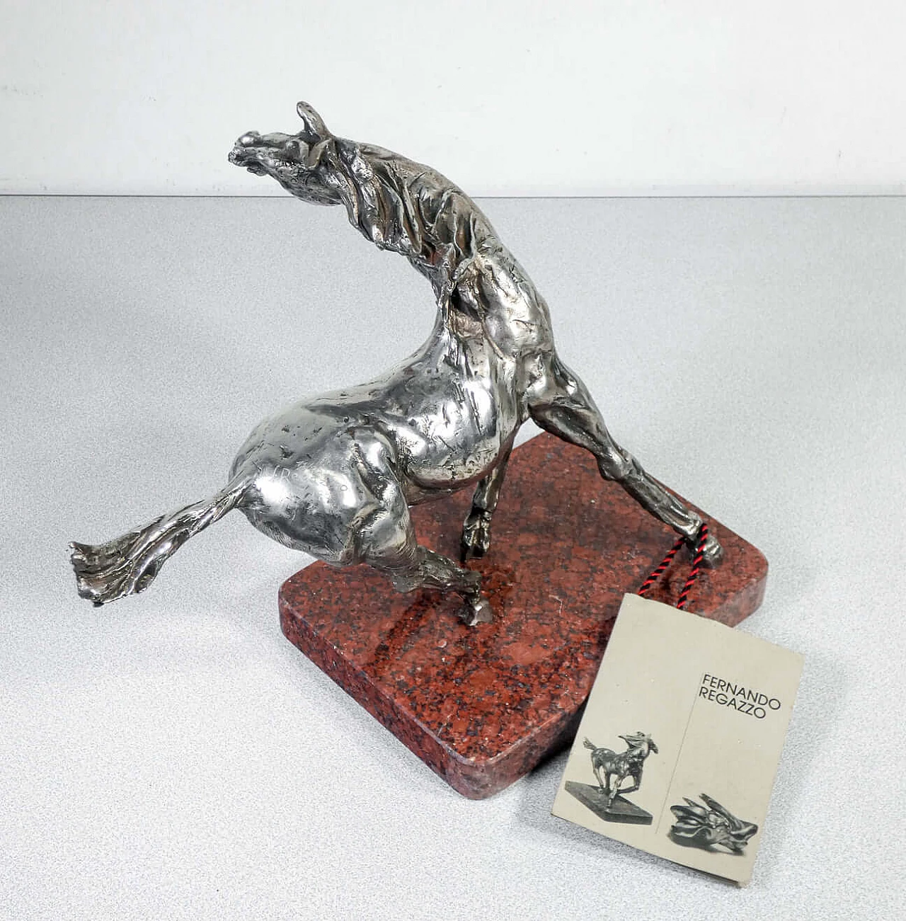 Fernando Regazzo, Cavallo in corsa, scultura in metallo, 1986 6
