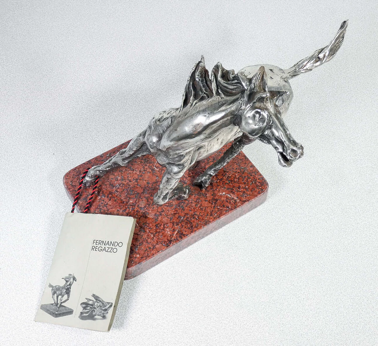 Fernando Regazzo, Cavallo in corsa, scultura in metallo, 1986 8