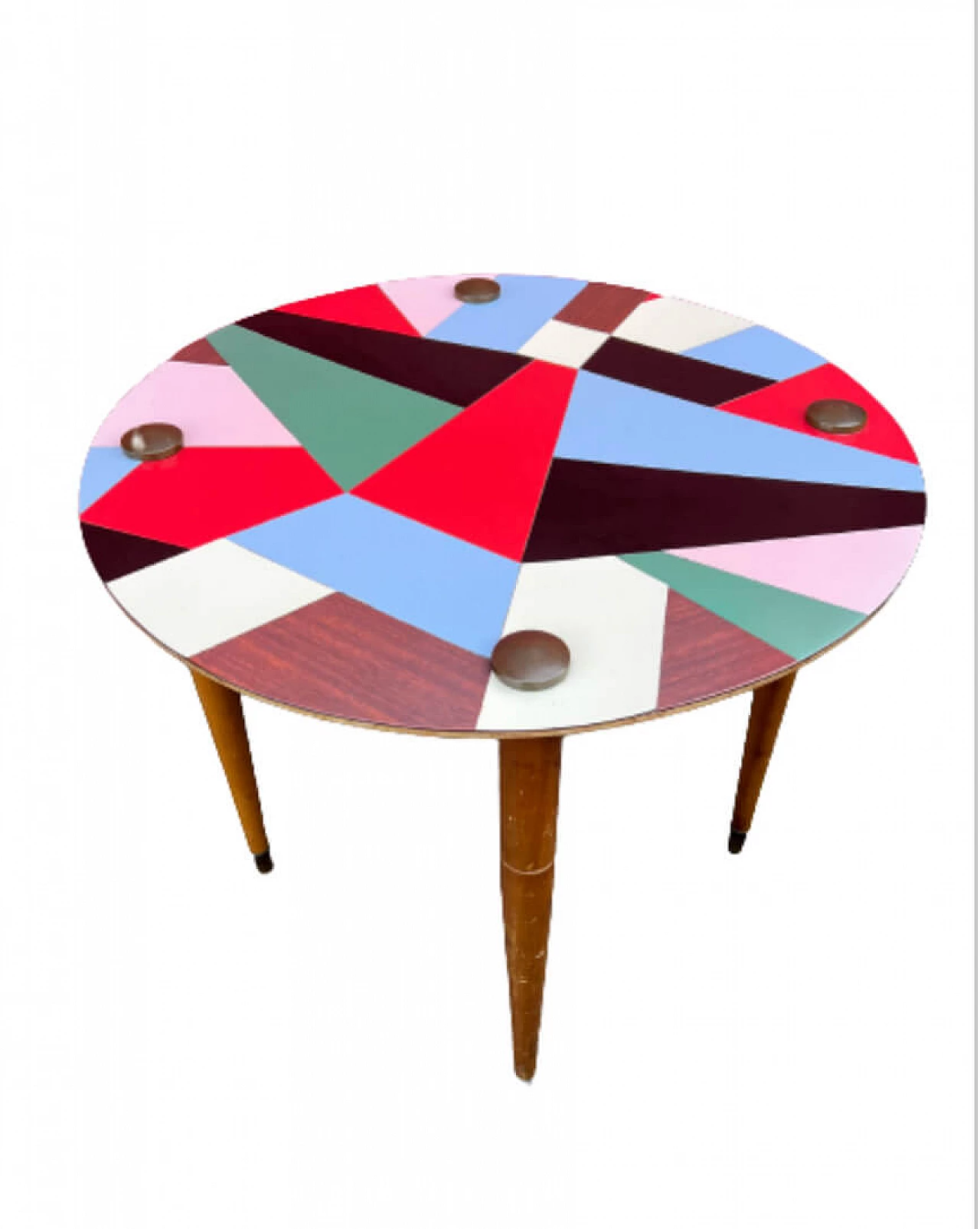 Tavolino da caffè con piano colorato, anni '70 1