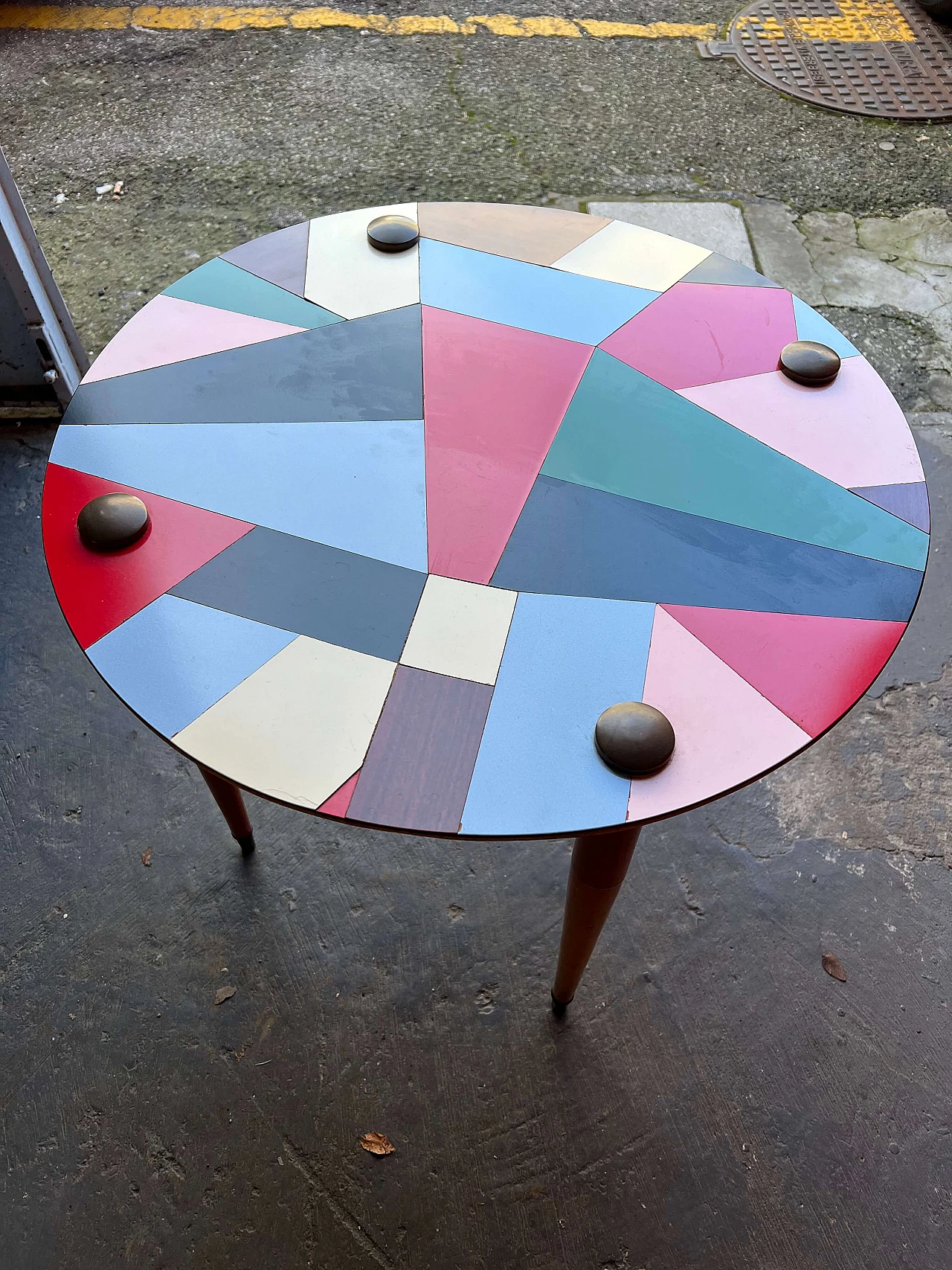 Coffee table with coloured top, 1970s 3