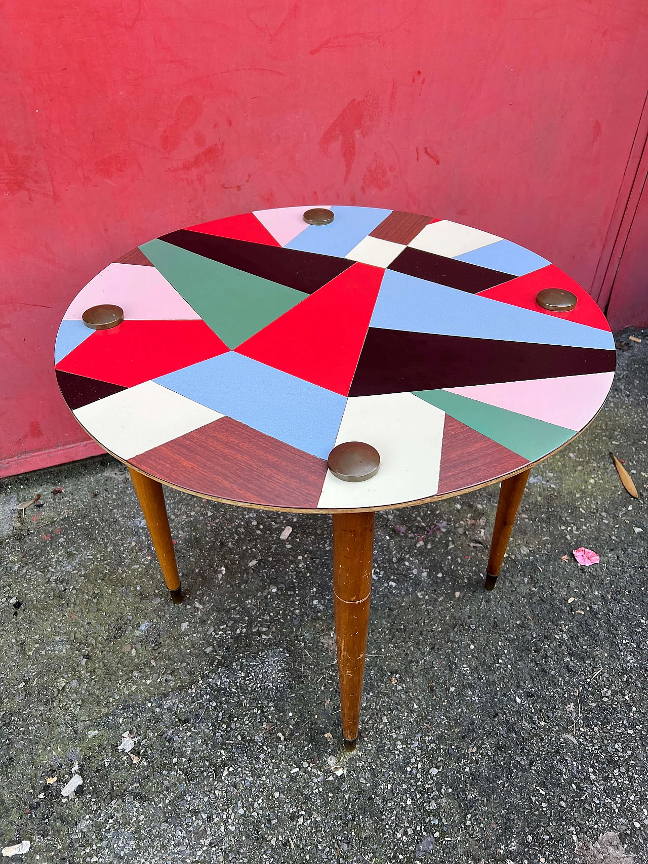 Coffee table with coloured top, 1970s 4