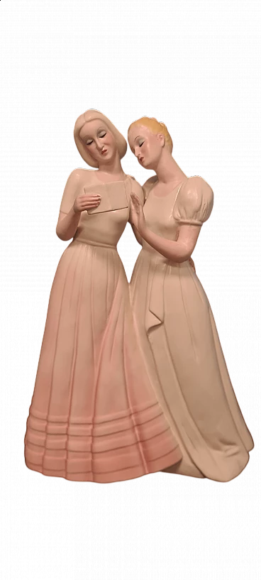 Ceramic The letter sculpture by Ronzan, 1950s