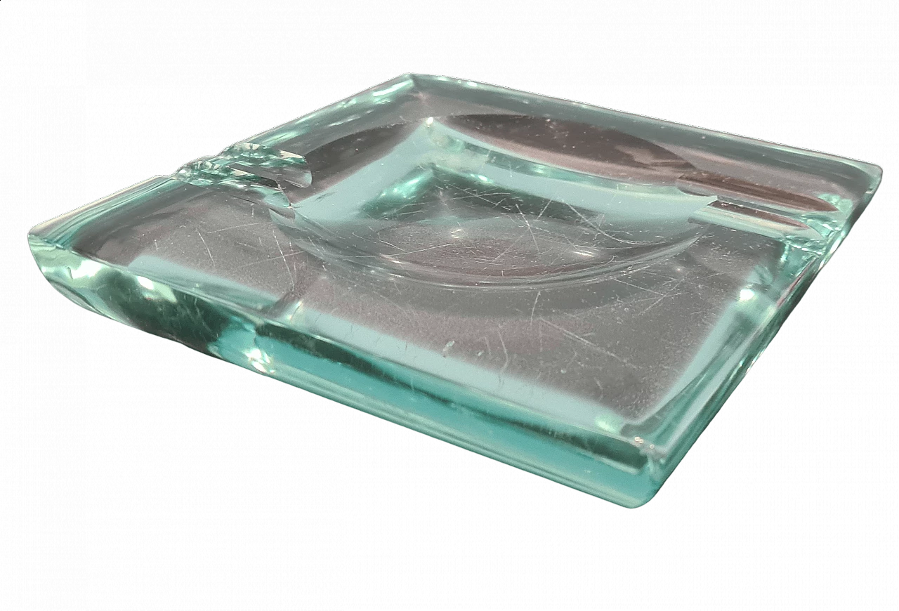 Square glass ashtray by Fontana Arte, 1950s 8