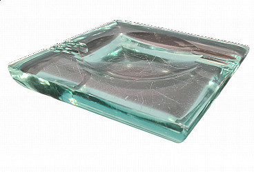 Square glass ashtray by Fontana Arte, 1950s
