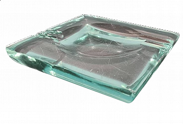 Square glass ashtray by Fontana Arte, 1950s