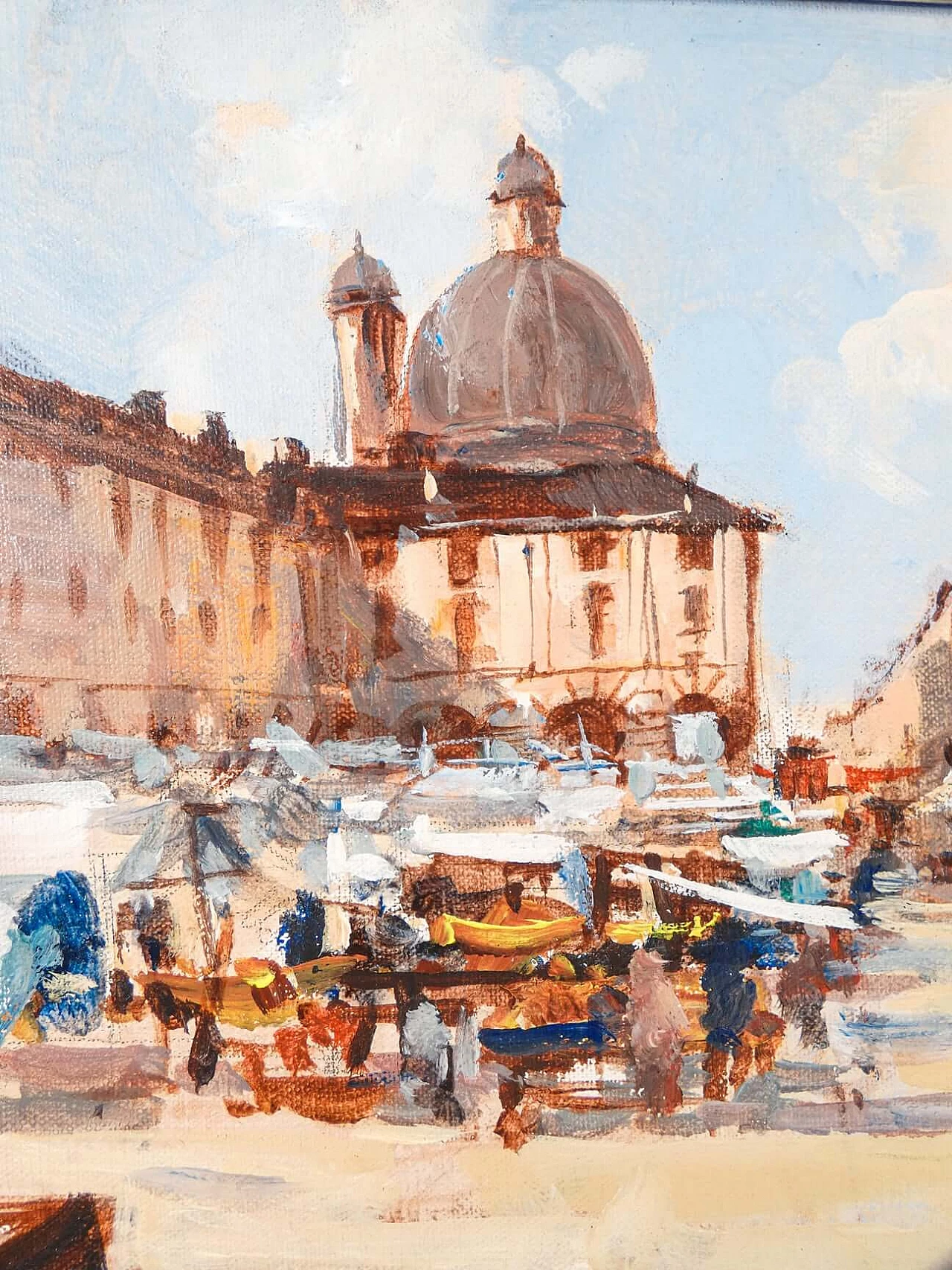 Edmondo Maneglia, P.zza della Repubblica, olio su tela, anni '80 3