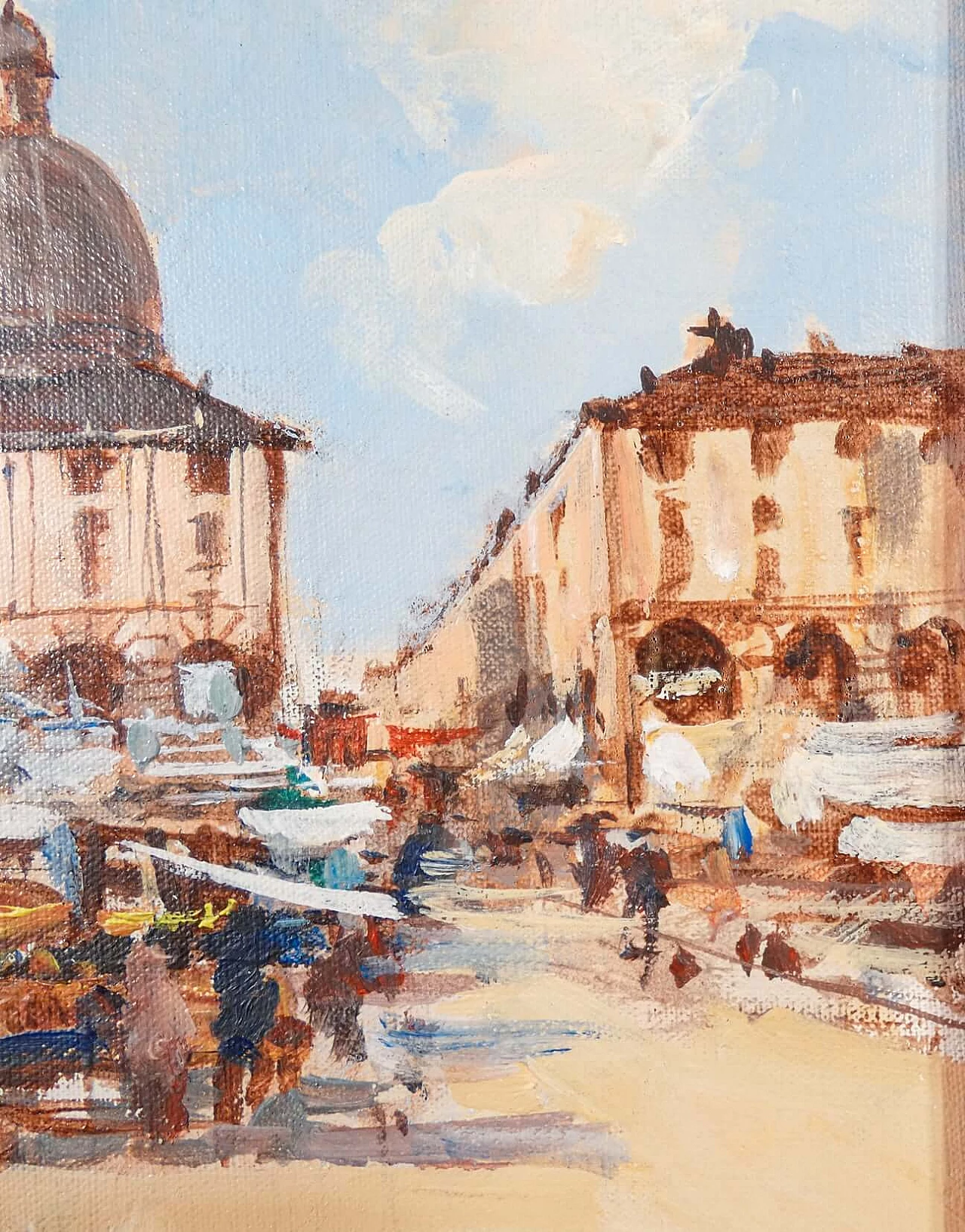 Edmondo Maneglia, P.zza della Repubblica, olio su tela, anni '80 4