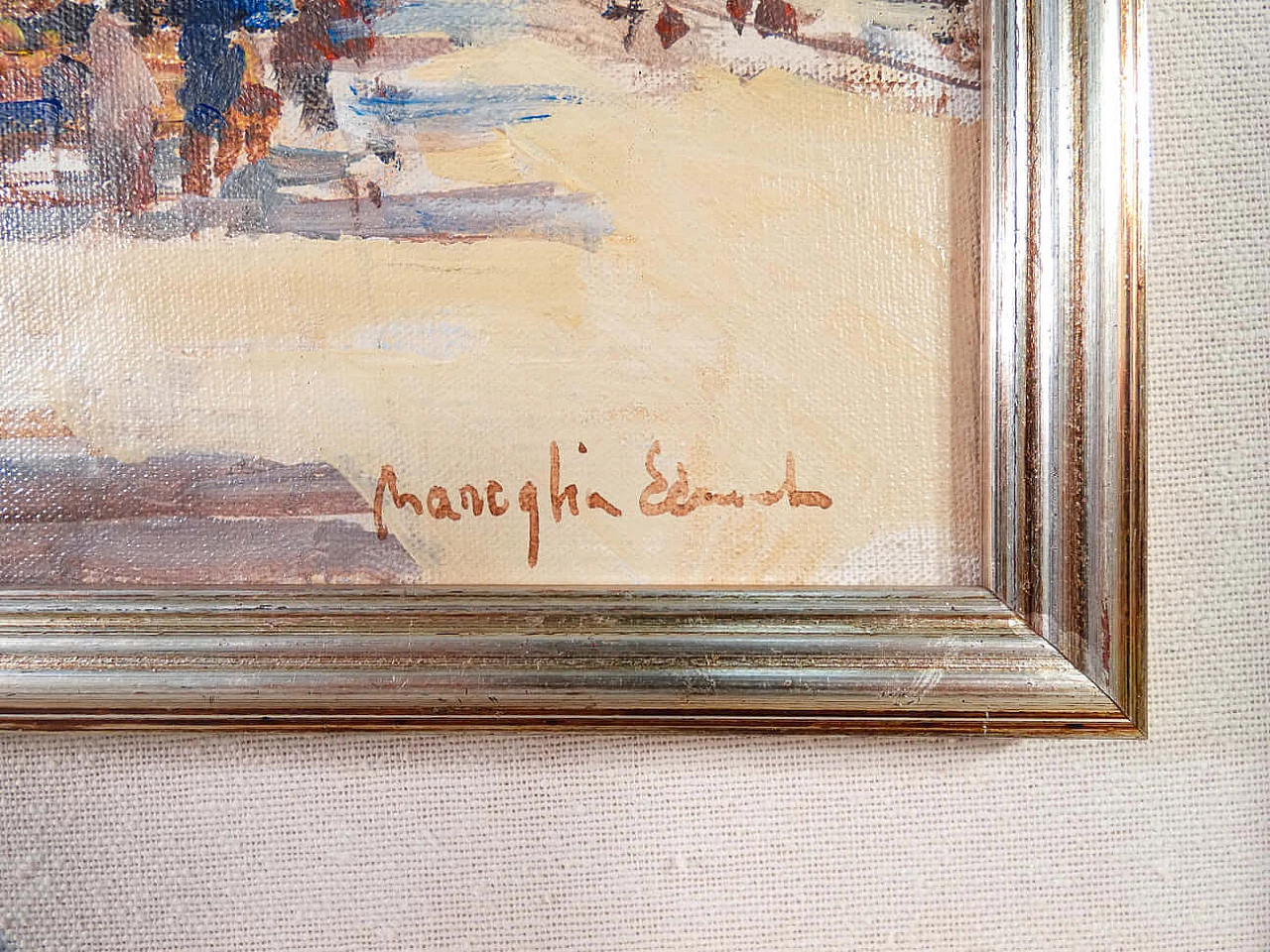 Edmondo Maneglia, P.zza della Repubblica, olio su tela, anni '80 5