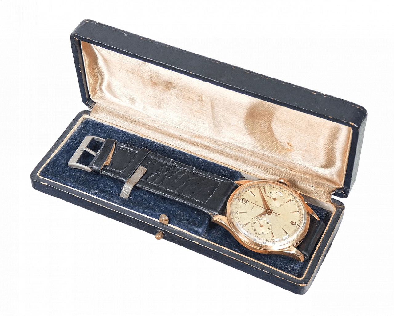 Orologio da polso Zenith con cassa in oro 18 k, anni '50 12