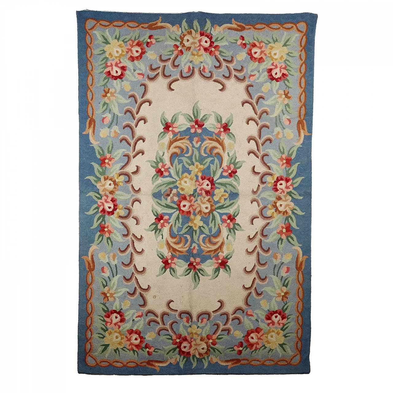 Tappeto Aubusson cinese in cotone e lana 1