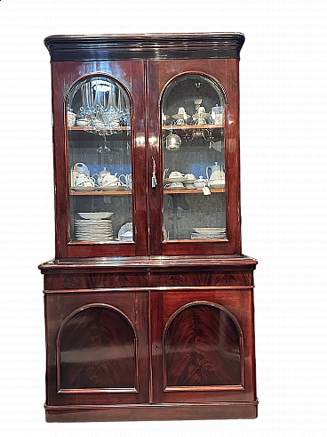 Louis Philippe style mahogany feather cabinet, second half of the 19th century