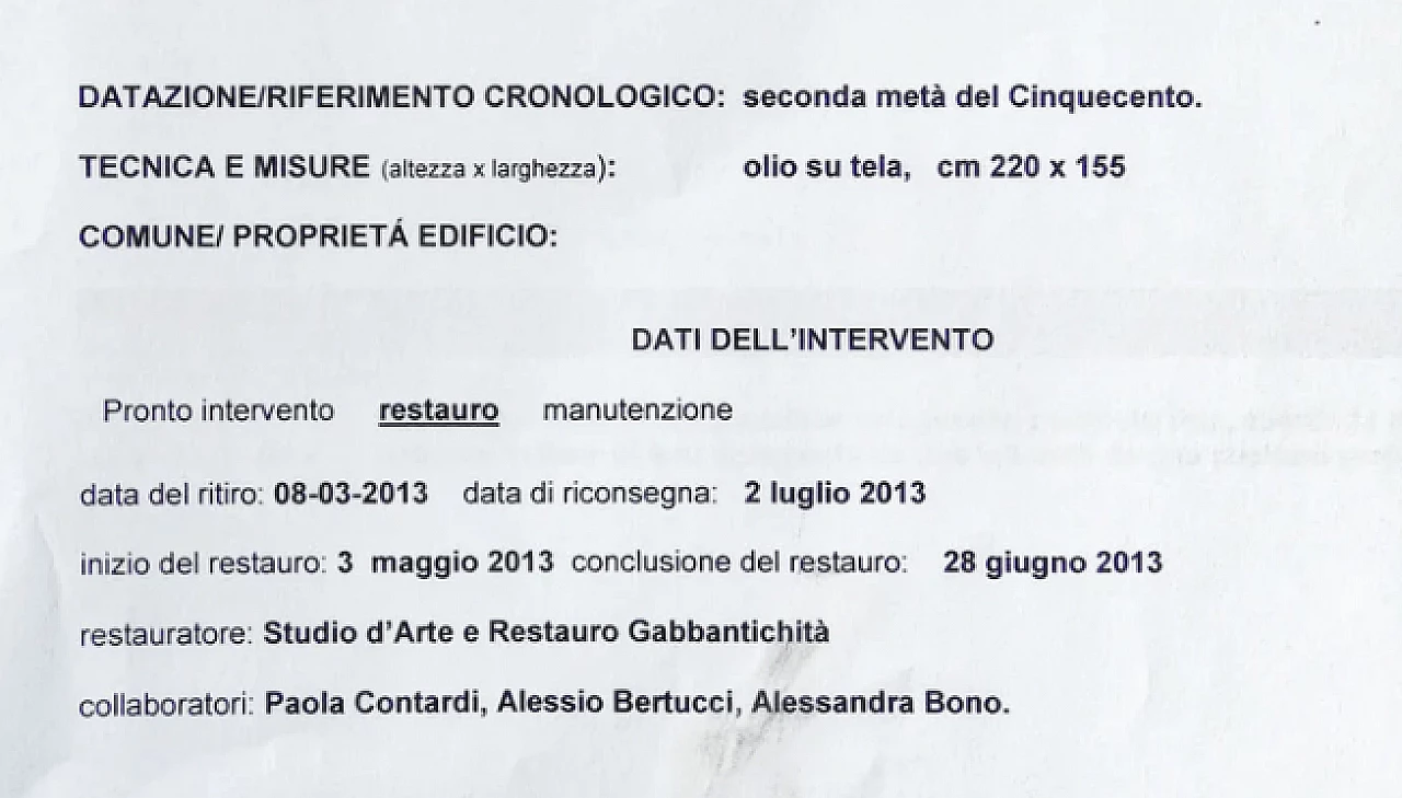 Visitazione di Maria, da Federico Barocci, dipinto a olio su tela, seconda metà del '500 4