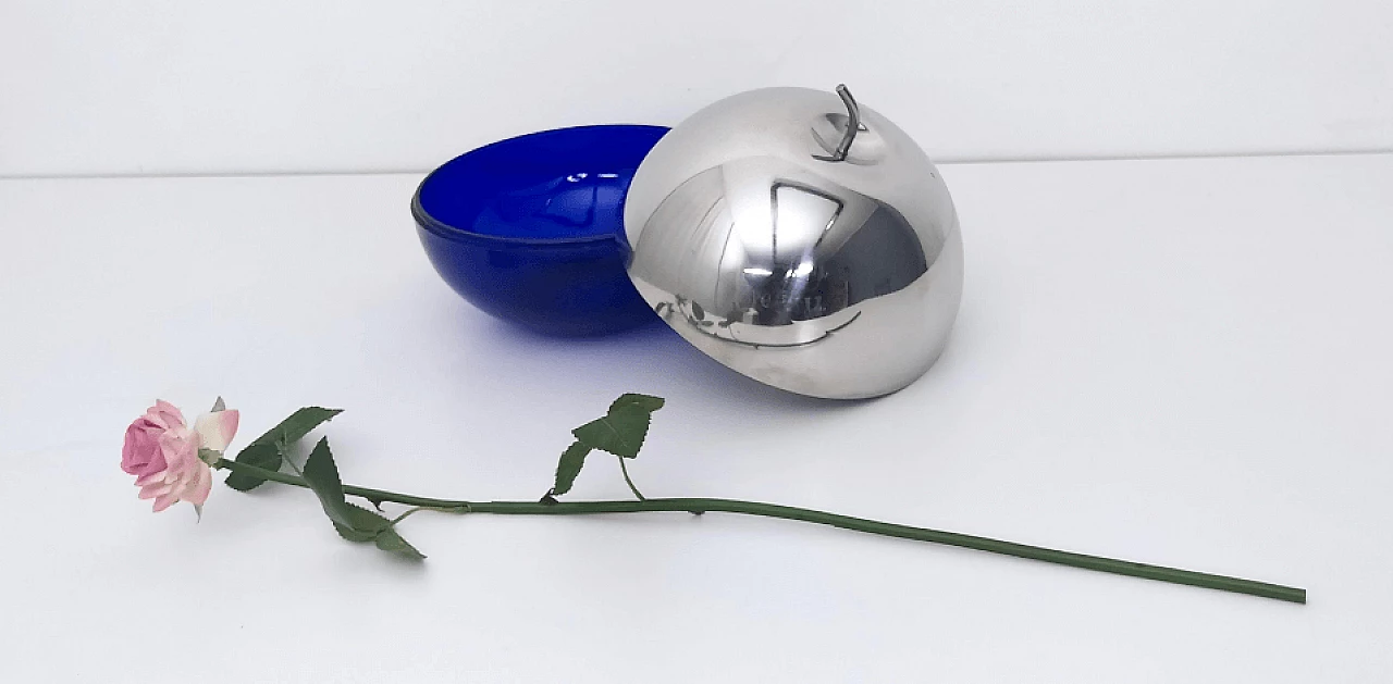Glass and metal ice bucket in the style of Mauro Manetti, 1970s 3