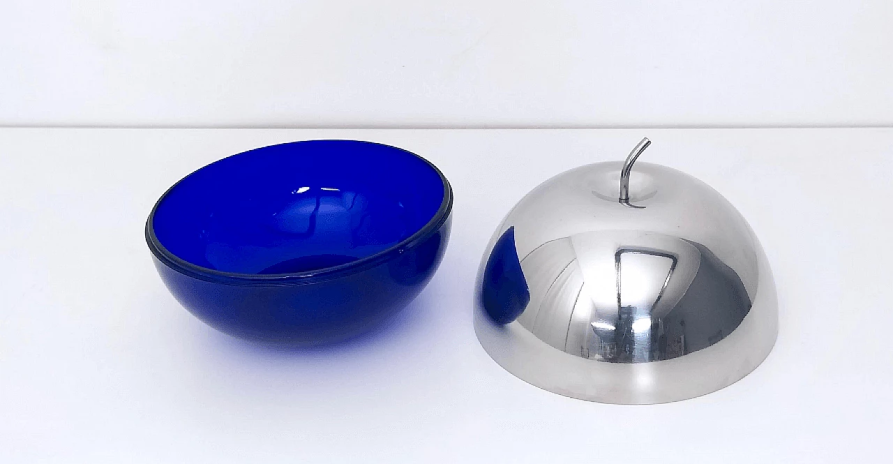 Glass and metal ice bucket in the style of Mauro Manetti, 1970s 4
