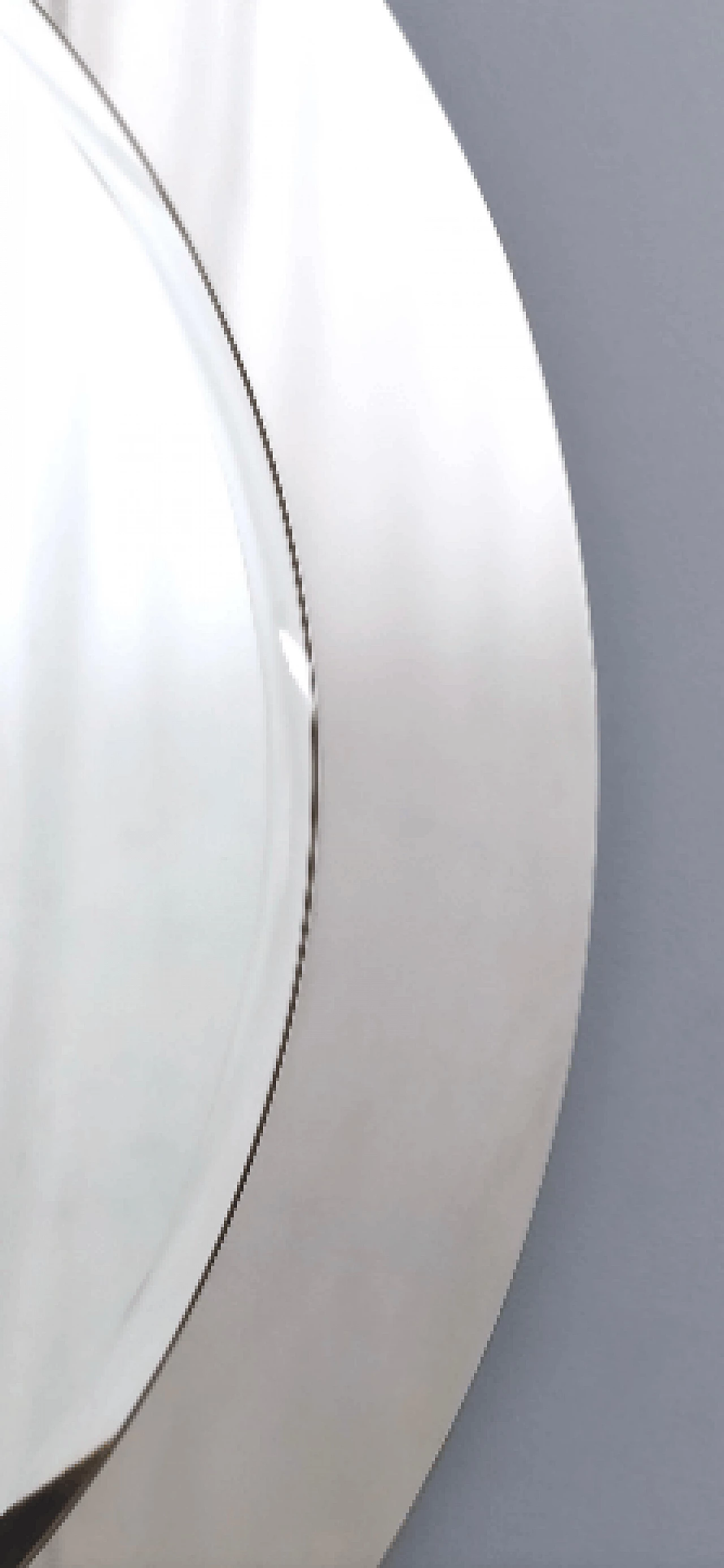 Specchio rotondo con cornice in acciaio lucidato a specchio, anni '70 10