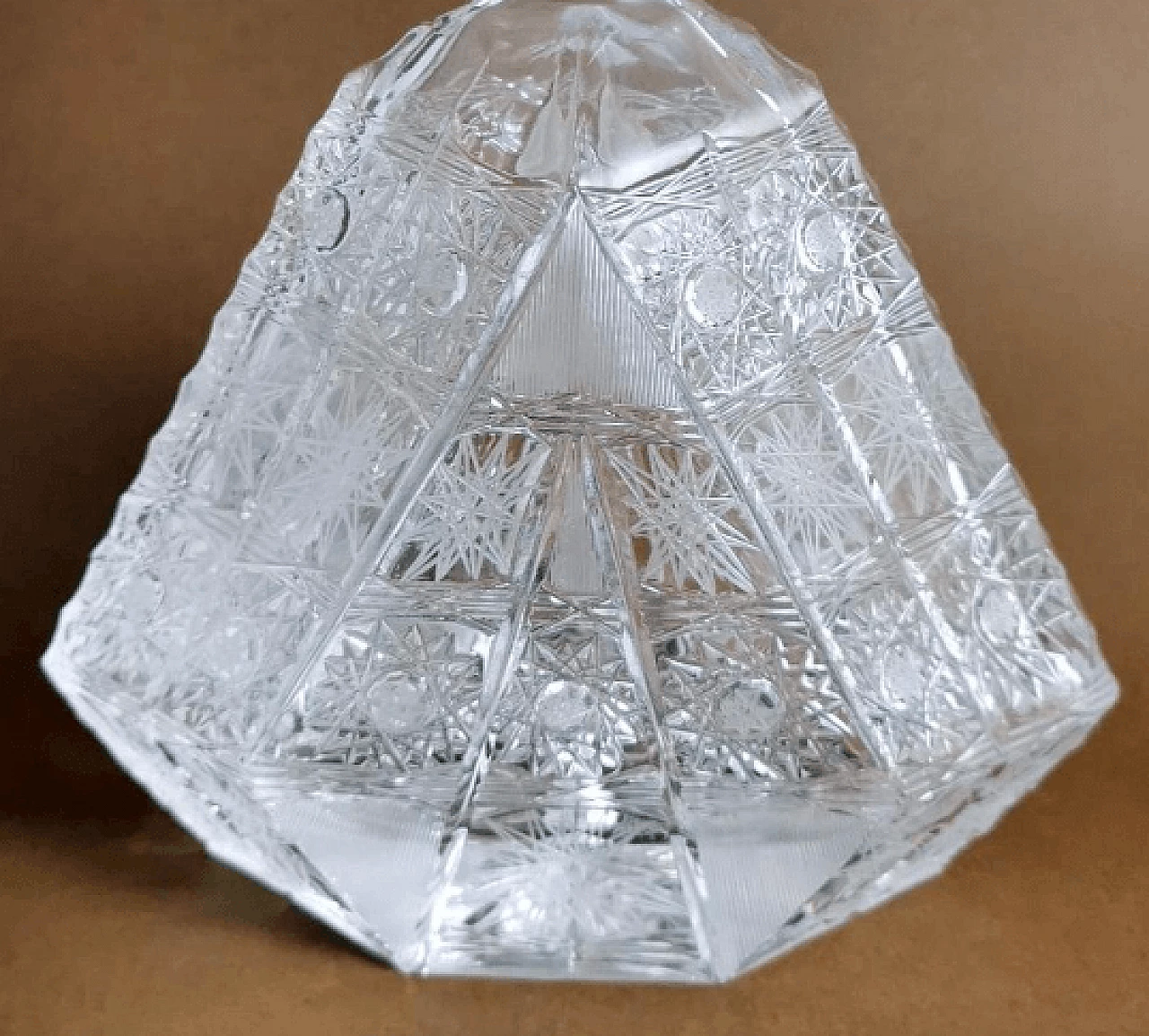 Bottiglia da liquore stile Biedermeier in cristallo molato, anni '20 8