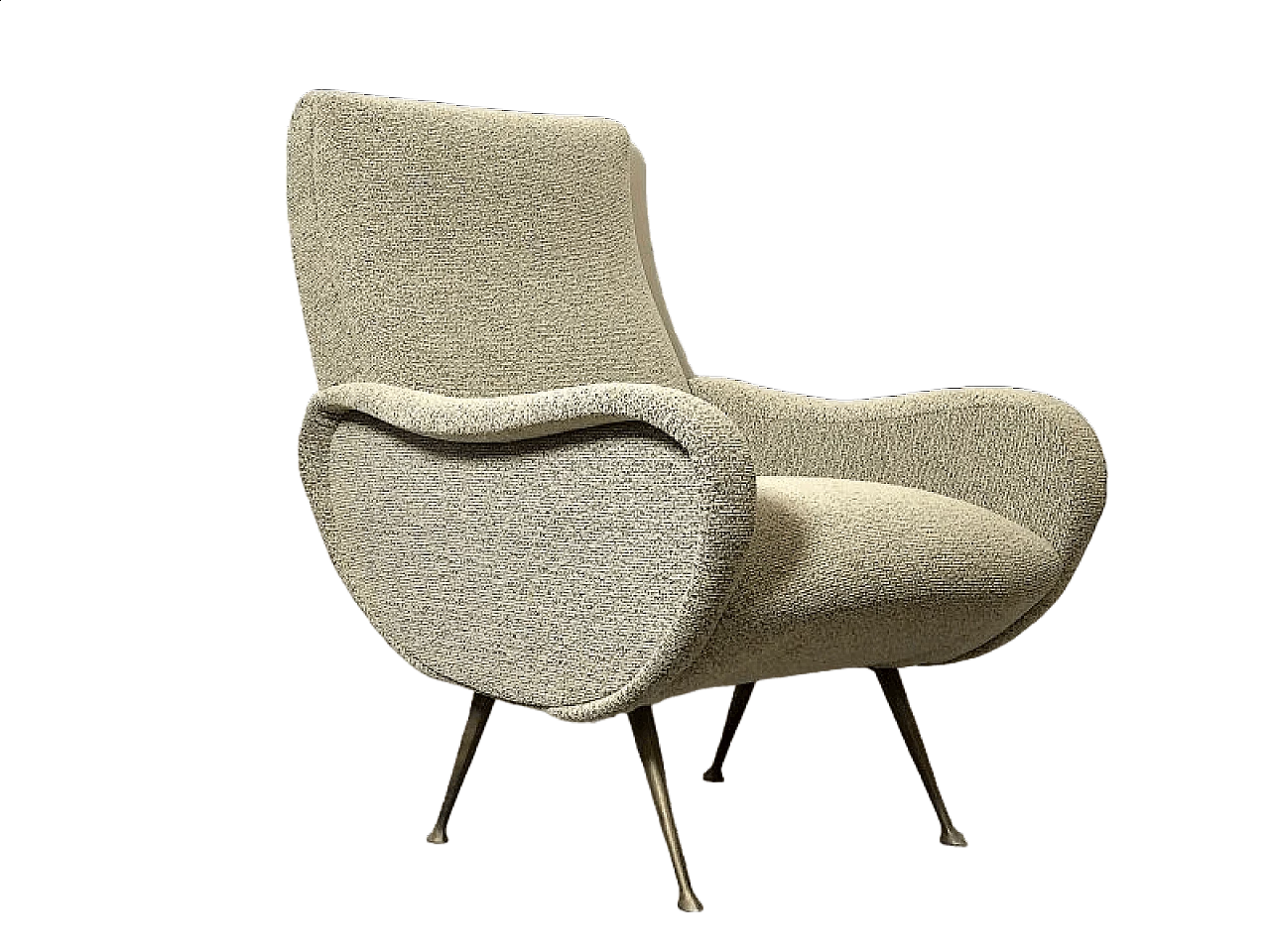 Beige fabric Lady armchair by Marco Zanuso, 1950s 13
