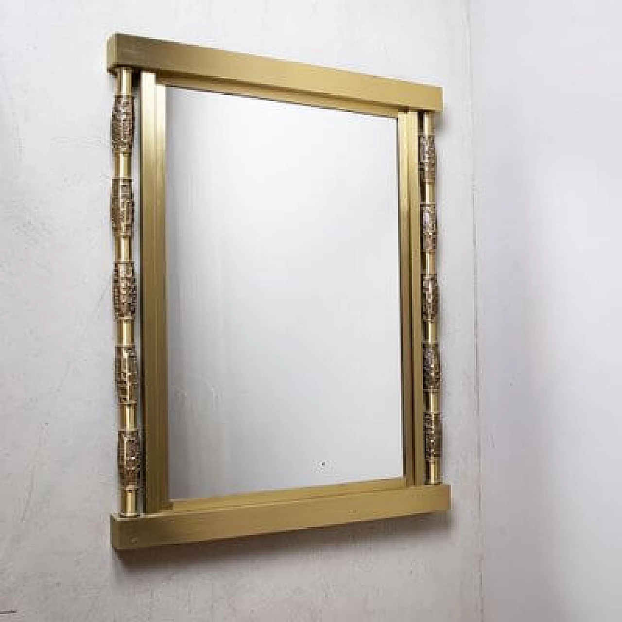 Brass mirror by Luciano Frigerio, 1970s 3