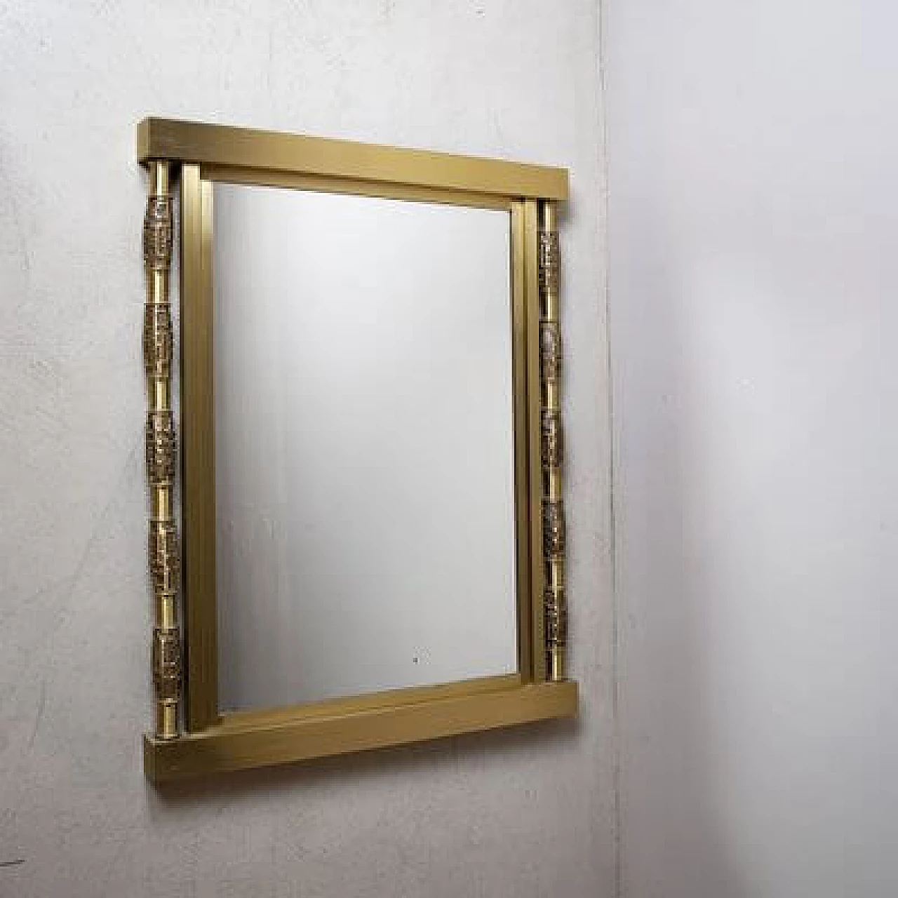 Specchio in ottone di Luciano Frigerio, anni '70 5