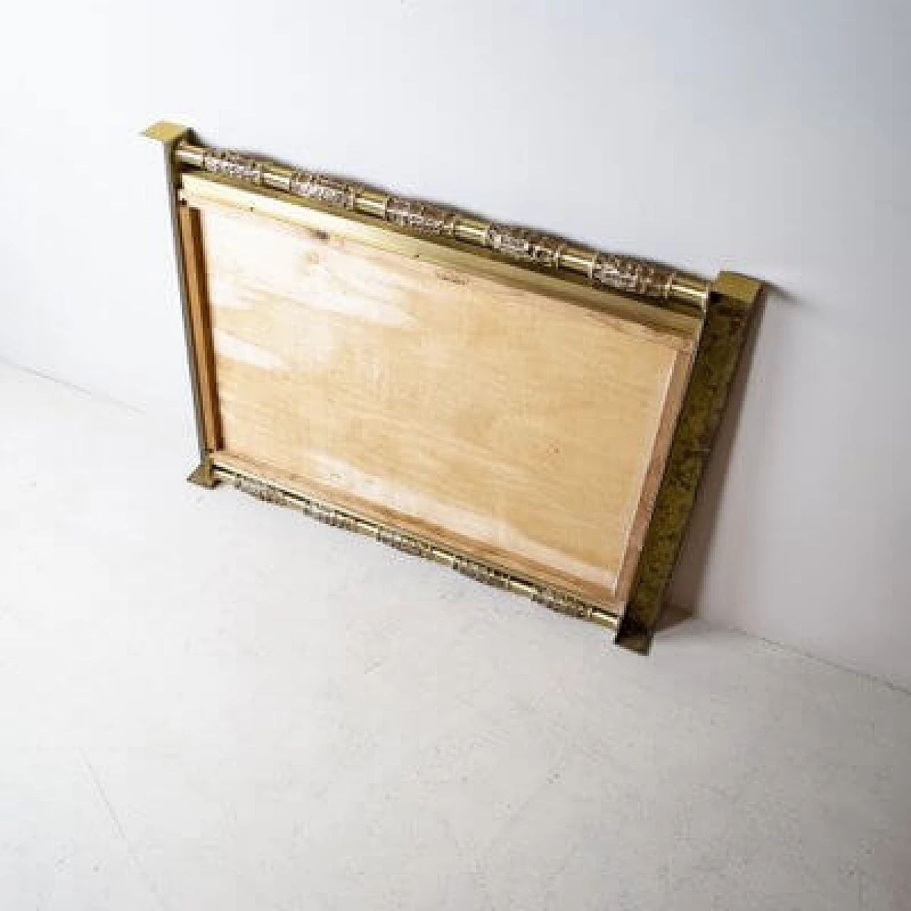Specchio in ottone stile Luciano Frigerio, anni '70 6