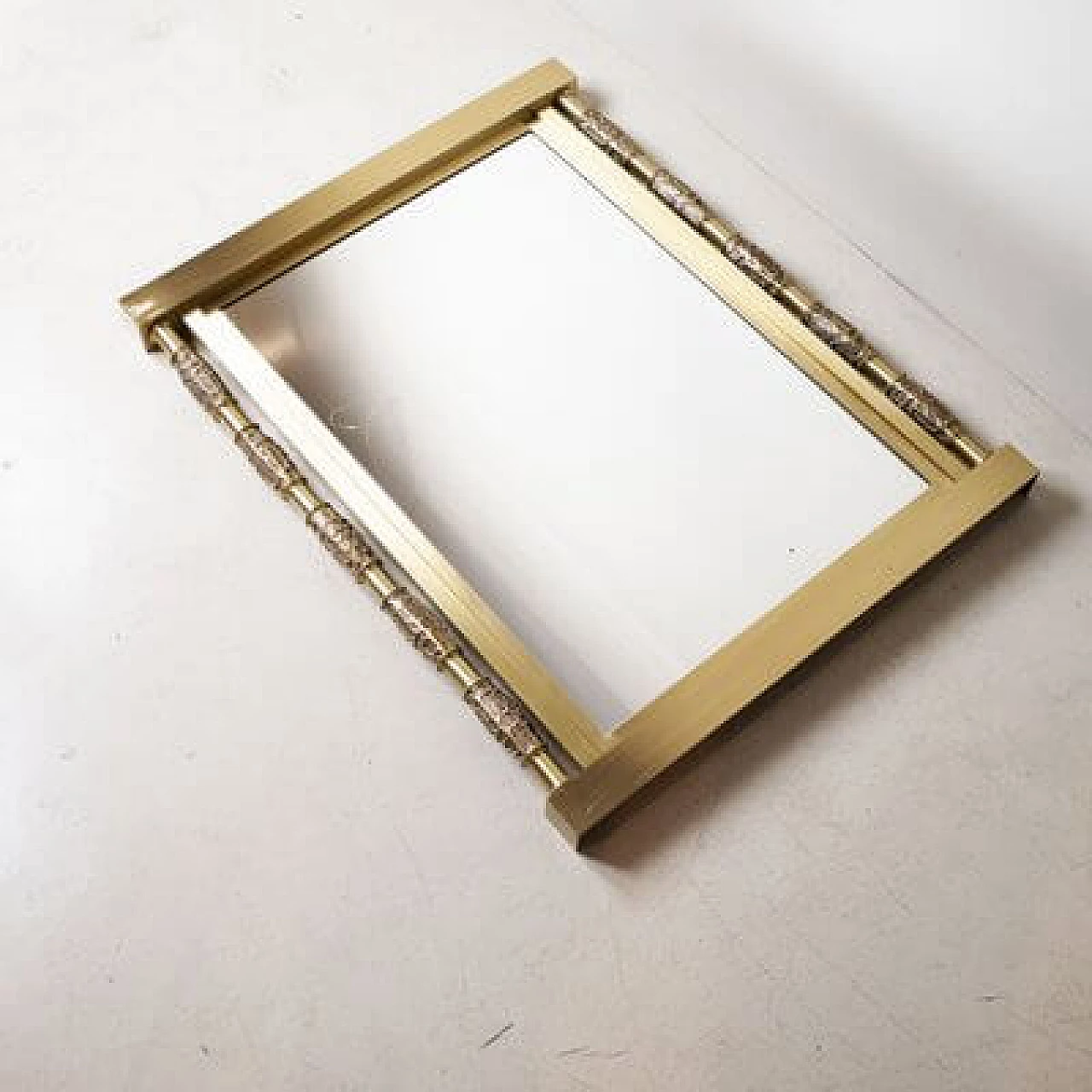 Specchio in ottone di Luciano Frigerio, anni '70 7