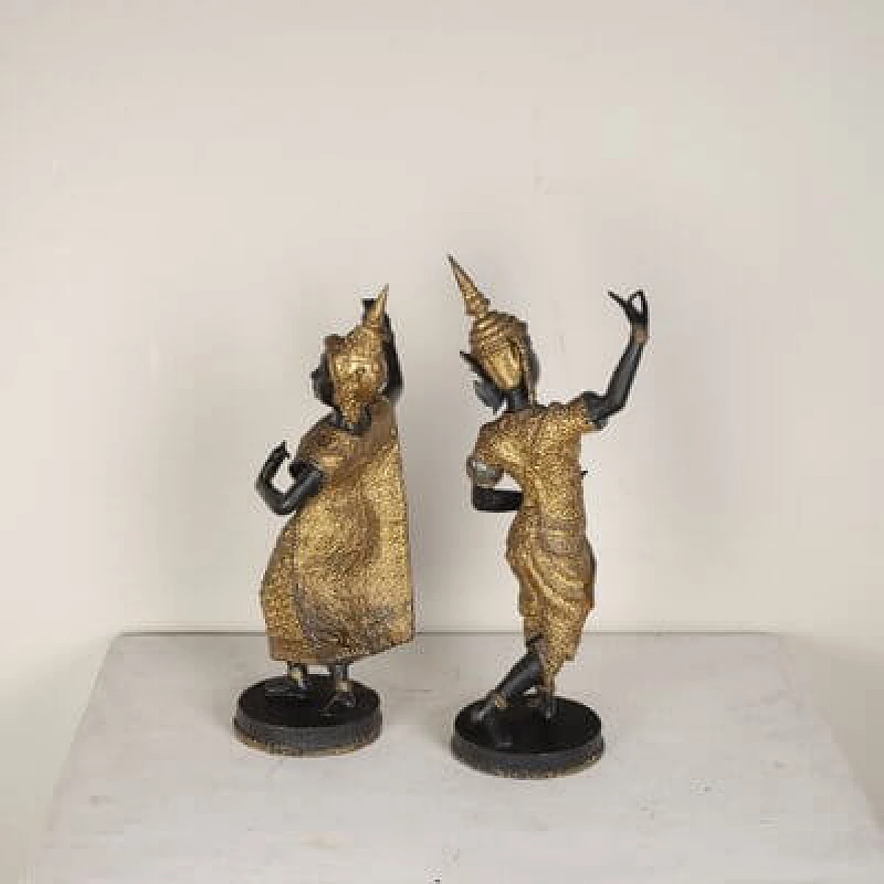 Coppia di sculture di guardiani del tempio di Rattanakosin Theppanom, anni '60 4